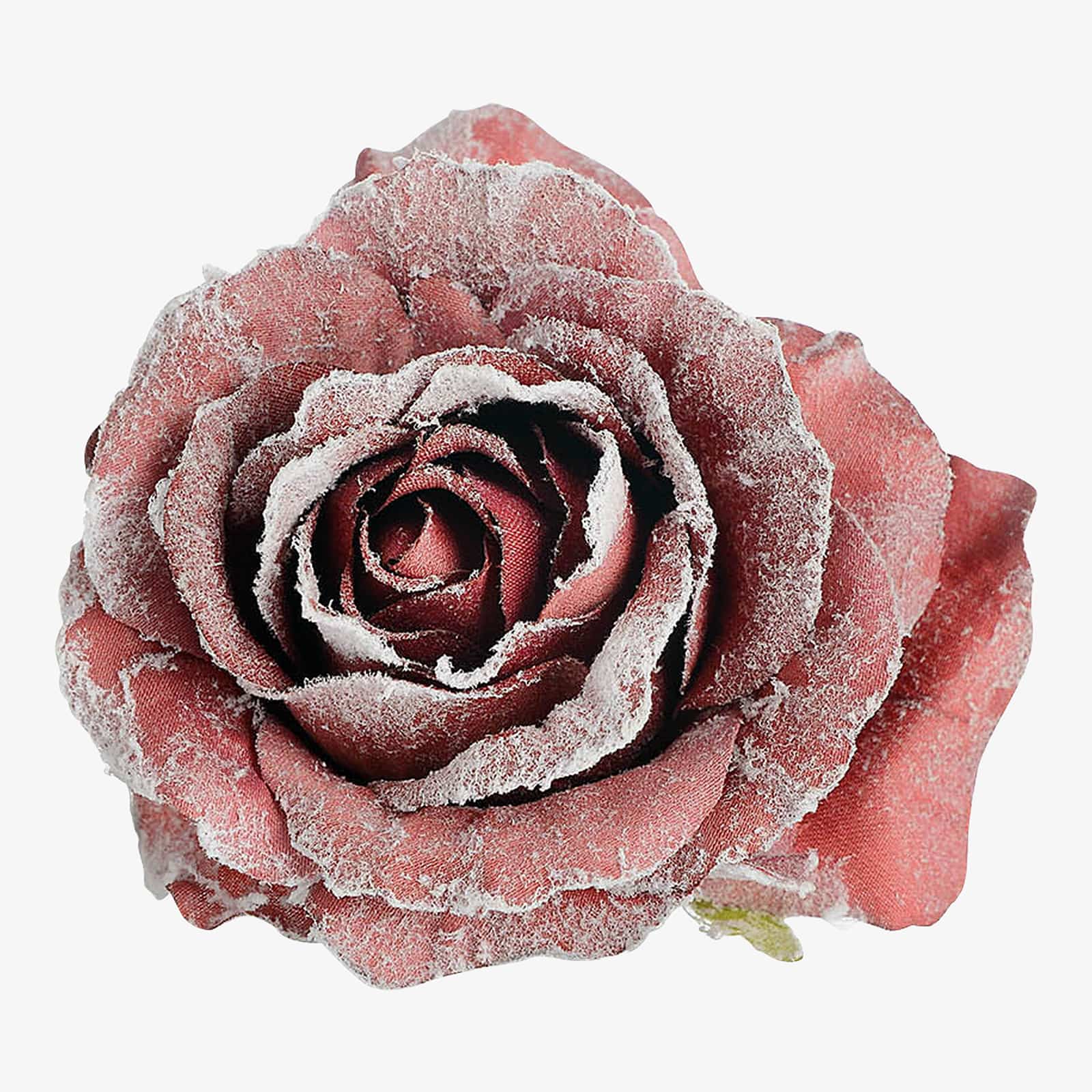 Glitzer-Kunstblume Rose auf Clip