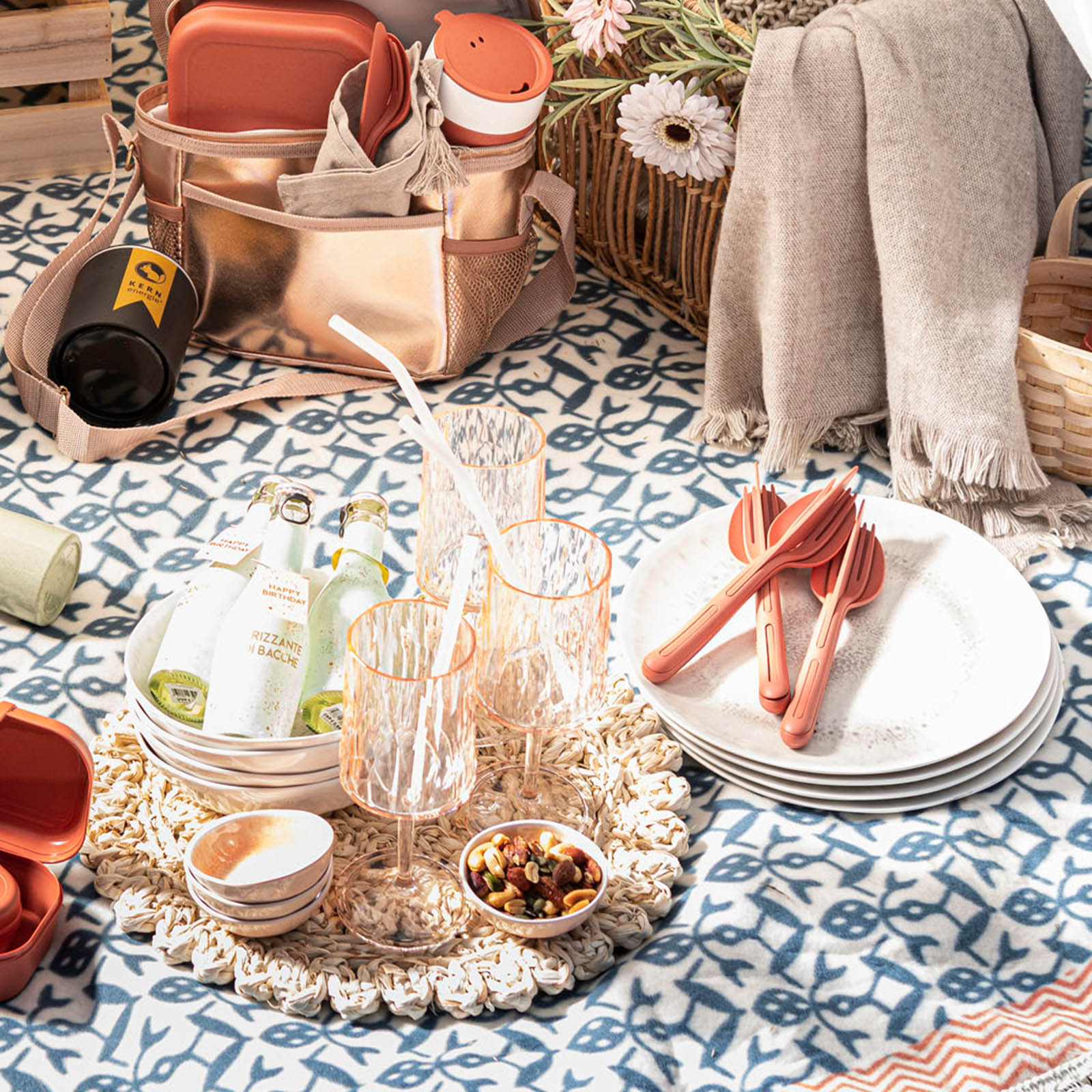 Melamin-Geschirr-Set Veda für 4 Personen