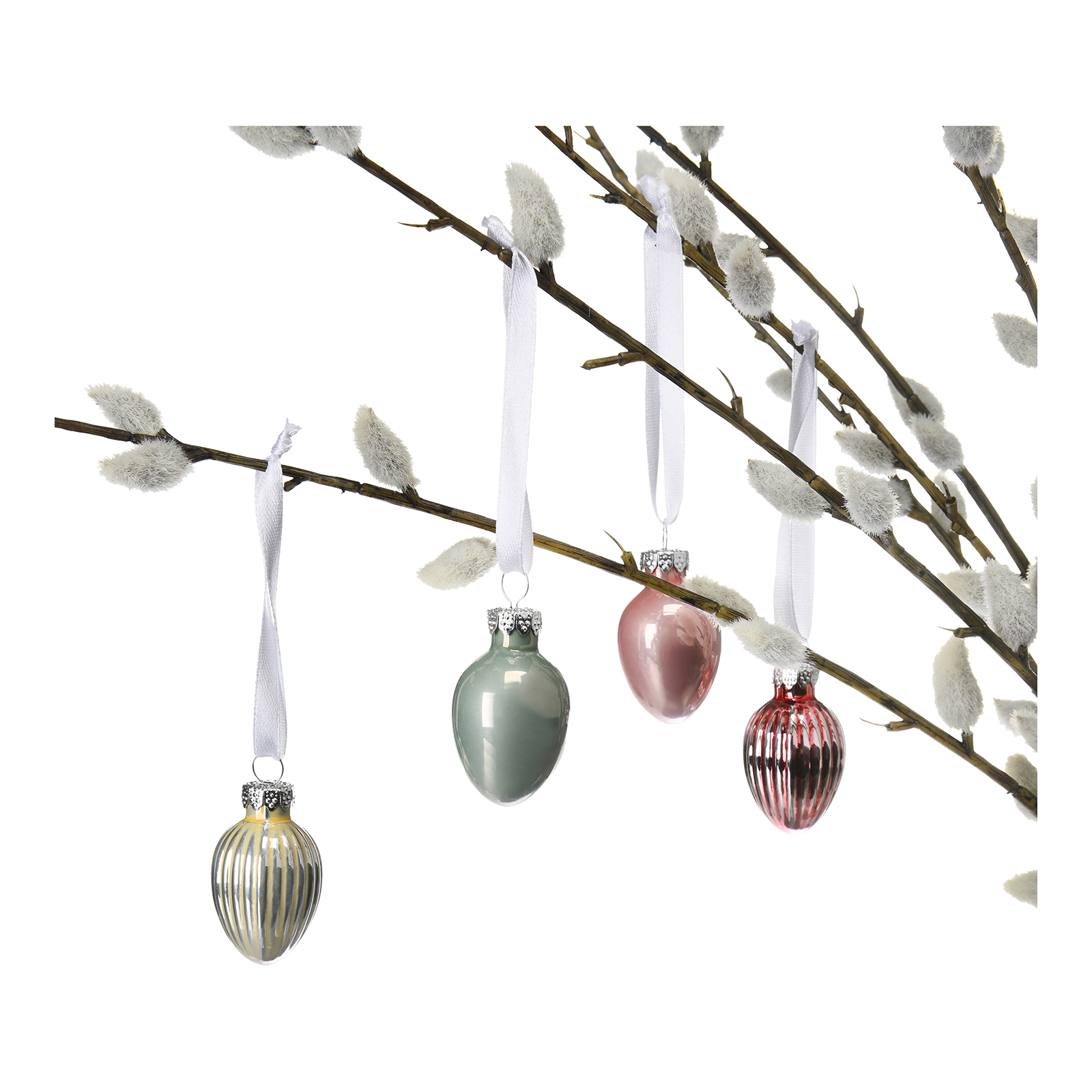 Glas-Deko-Anhänger-Set Eier