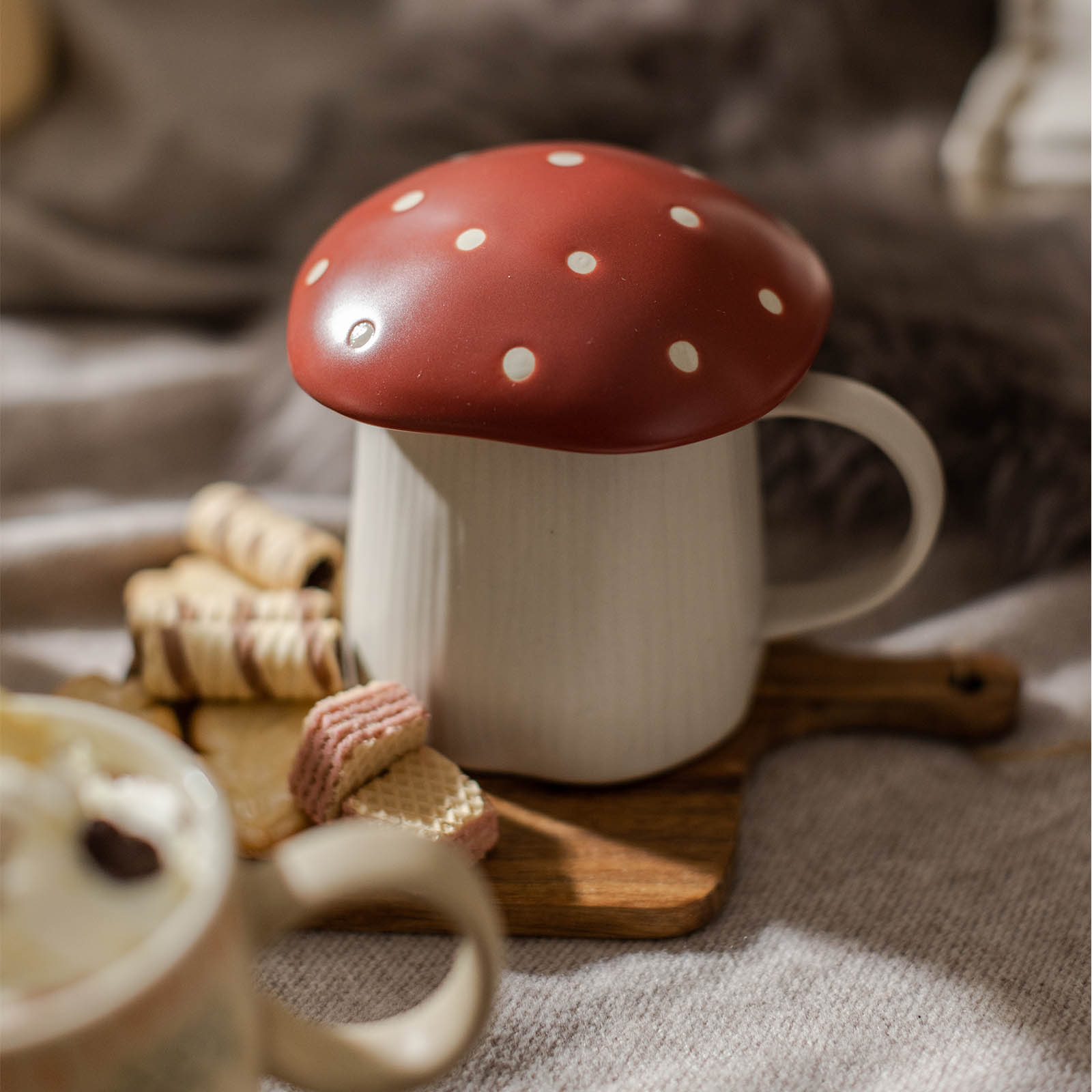 Tasse Fliegenpilz mit Deckel