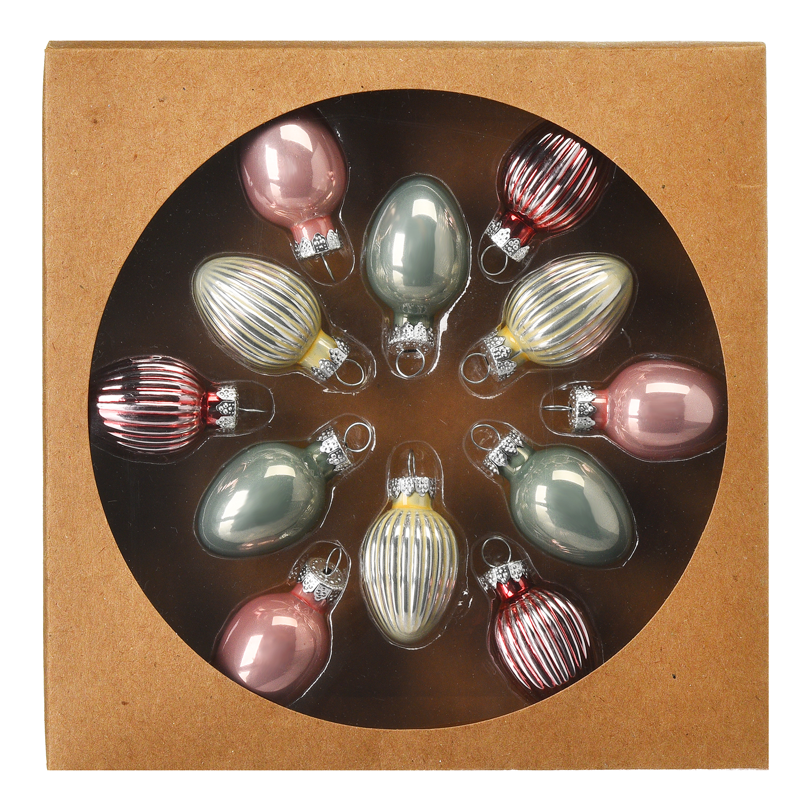 Glas-Deko-Anhänger-Set Eier