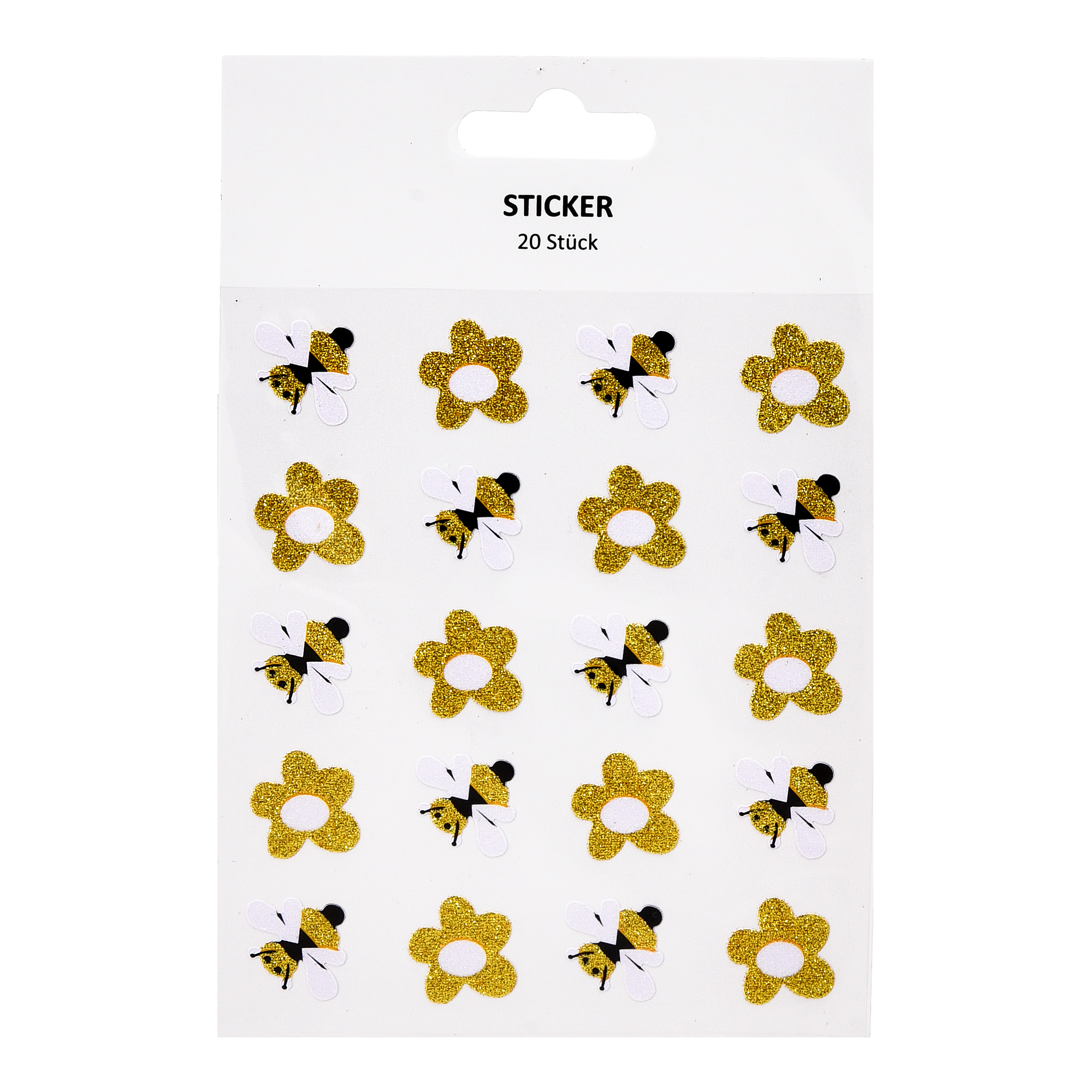 Glitzer-Sticker-Set Biene