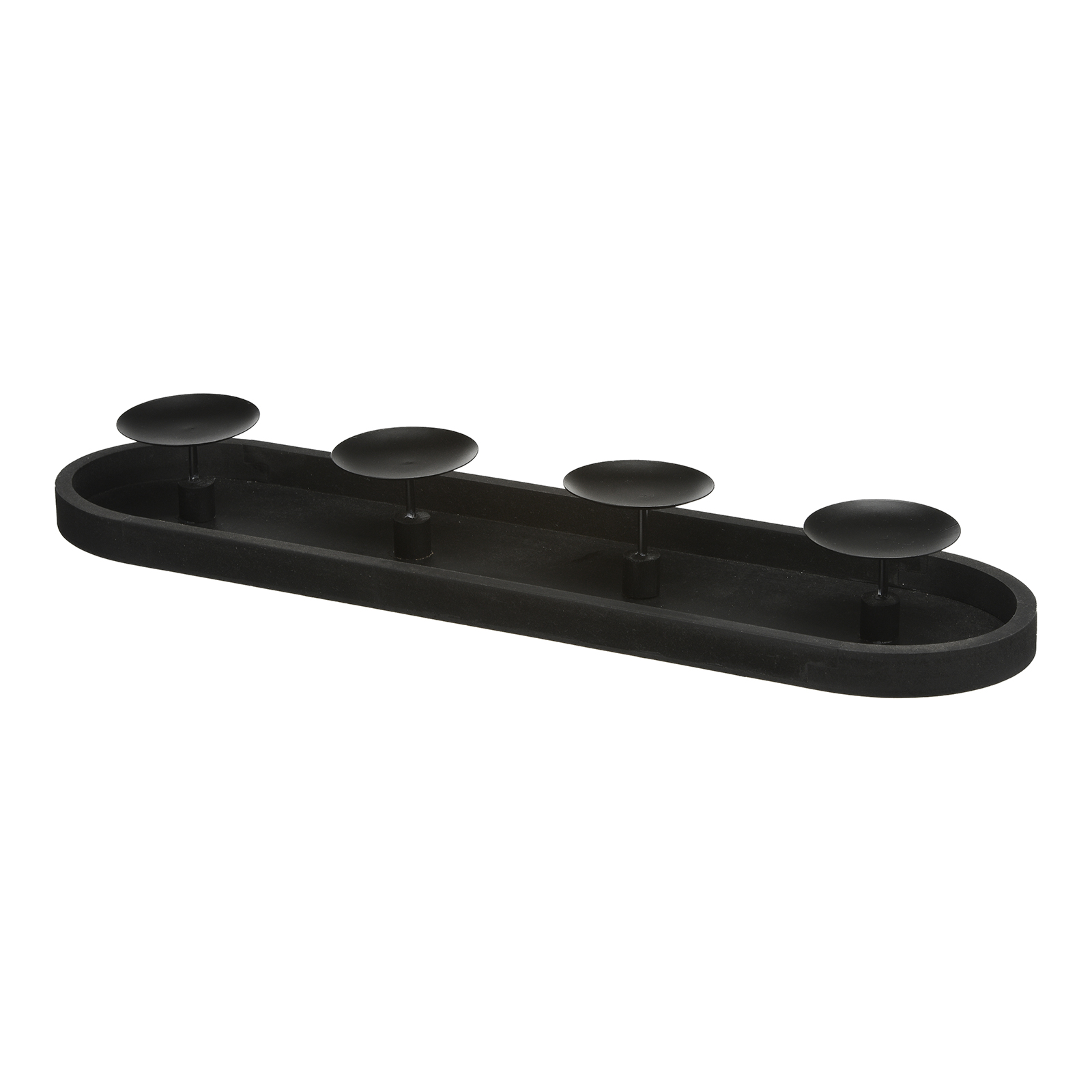 Deko-Tablett Oval mit 4 Tüllen