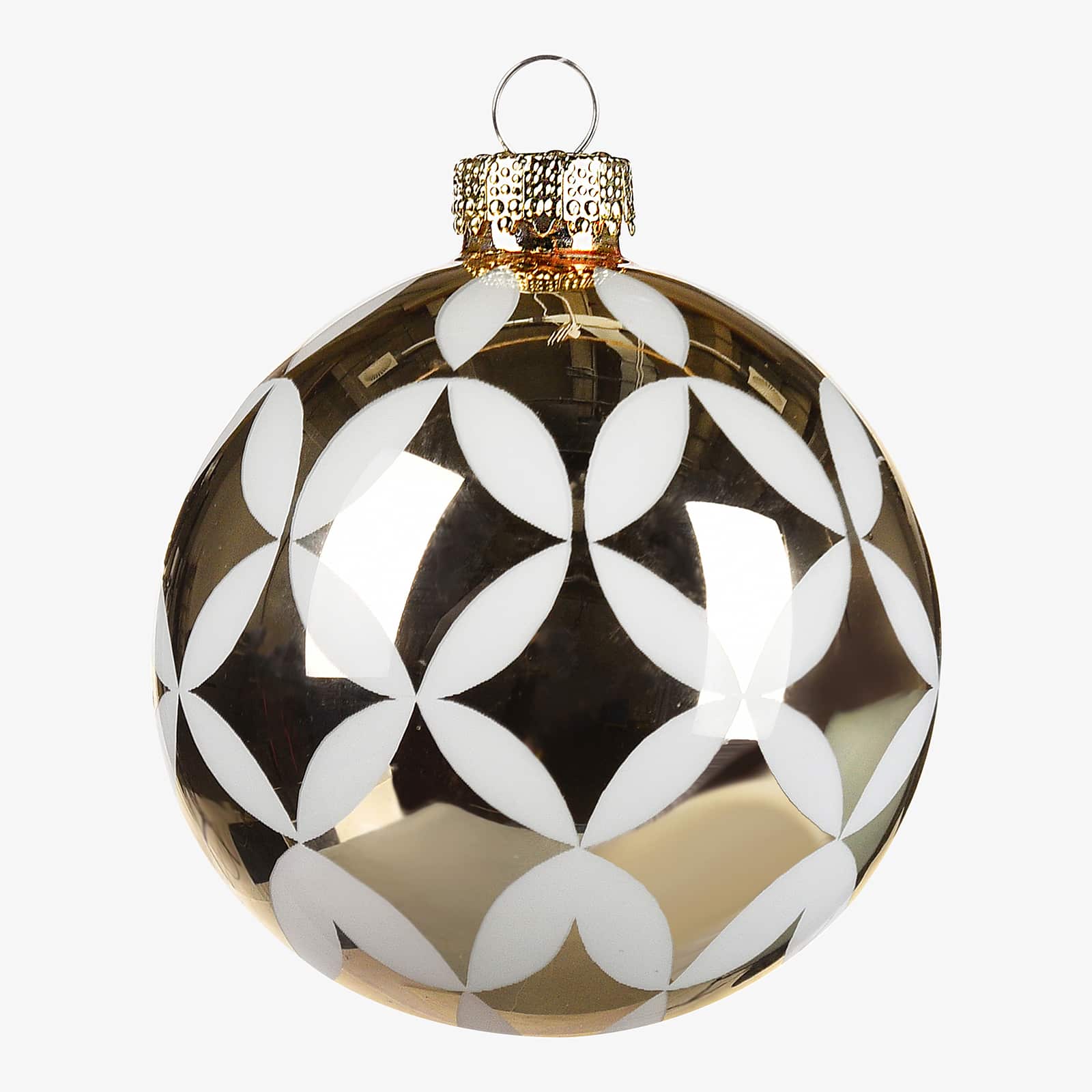 Glas-Weihnachtskugel Glanced Caro