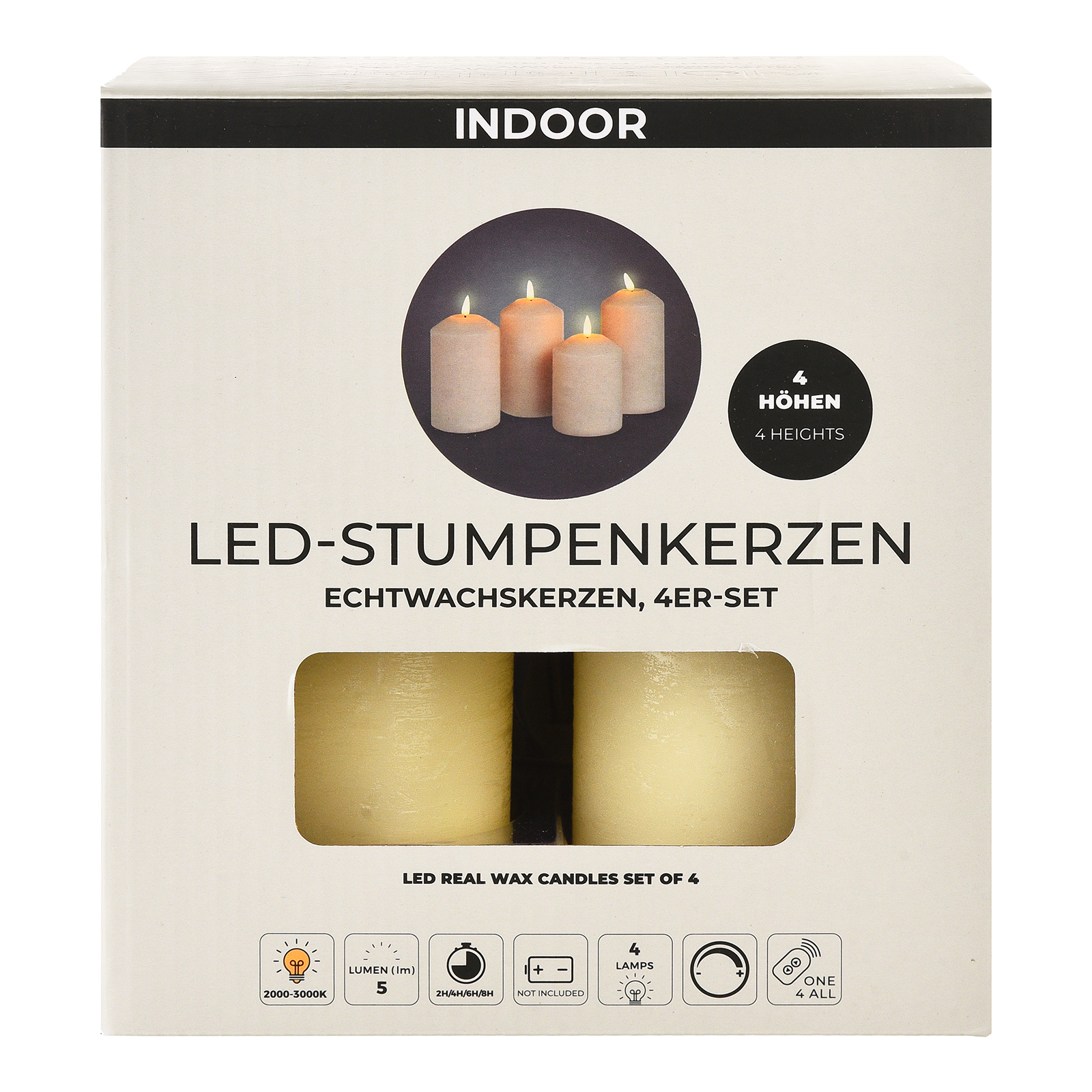 LED-Stumpenkerzen-Set