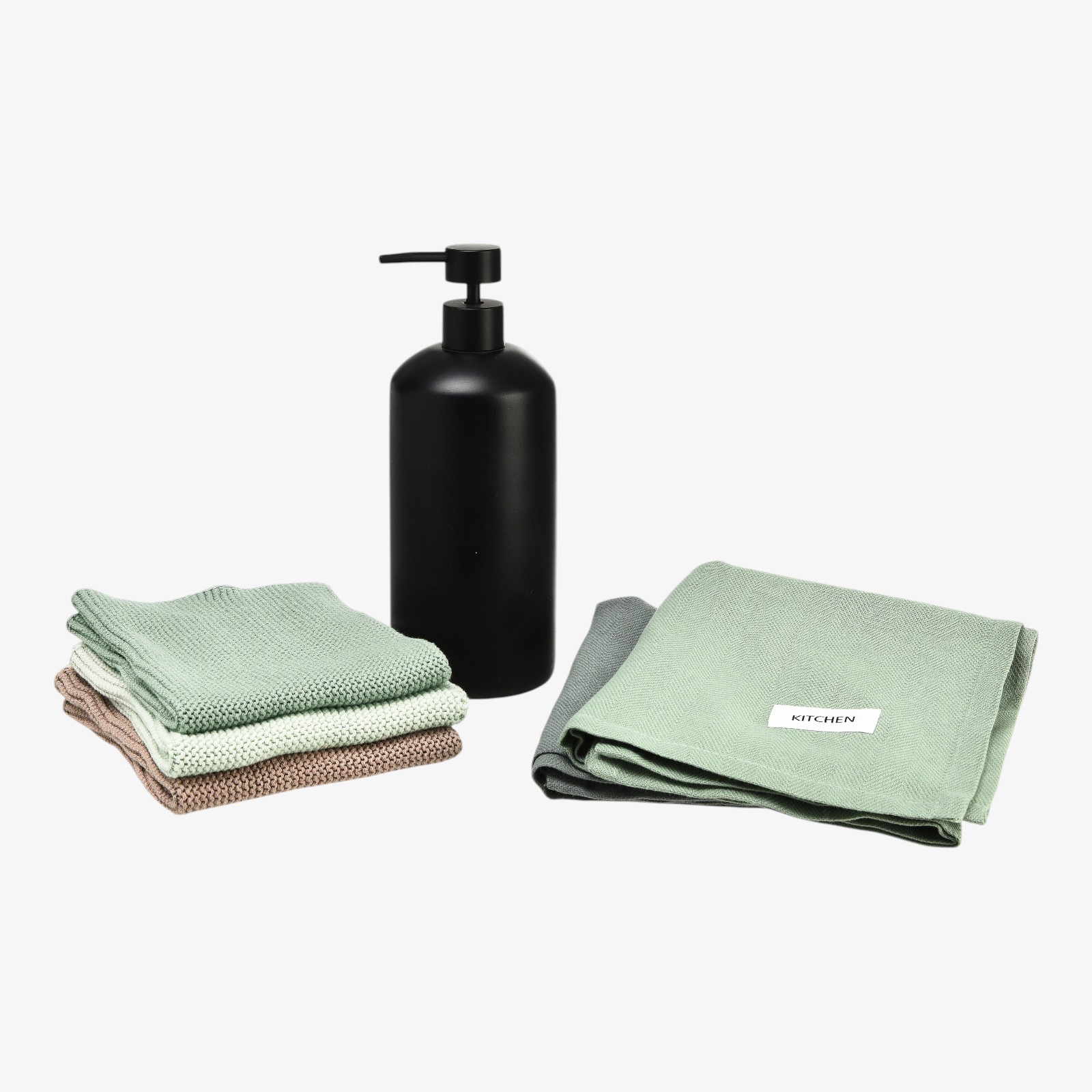 Spültücher-Set mit Seifenspender