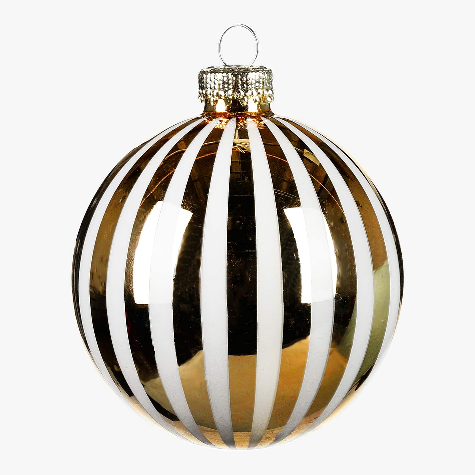 Glas-Weihnachtskugel Glanced Rill