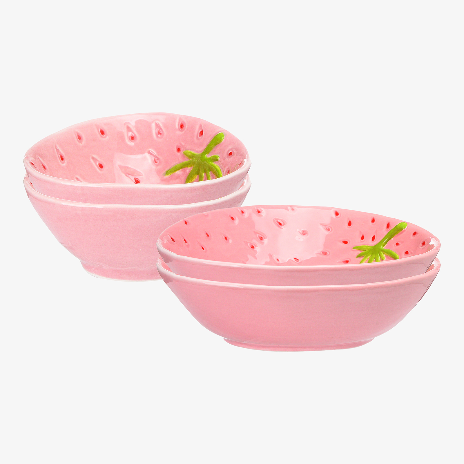 Servierschalen-Set Erdbeer