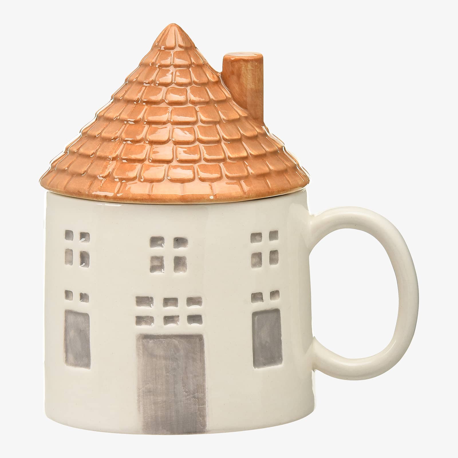 Tasse Haus mit Deckel