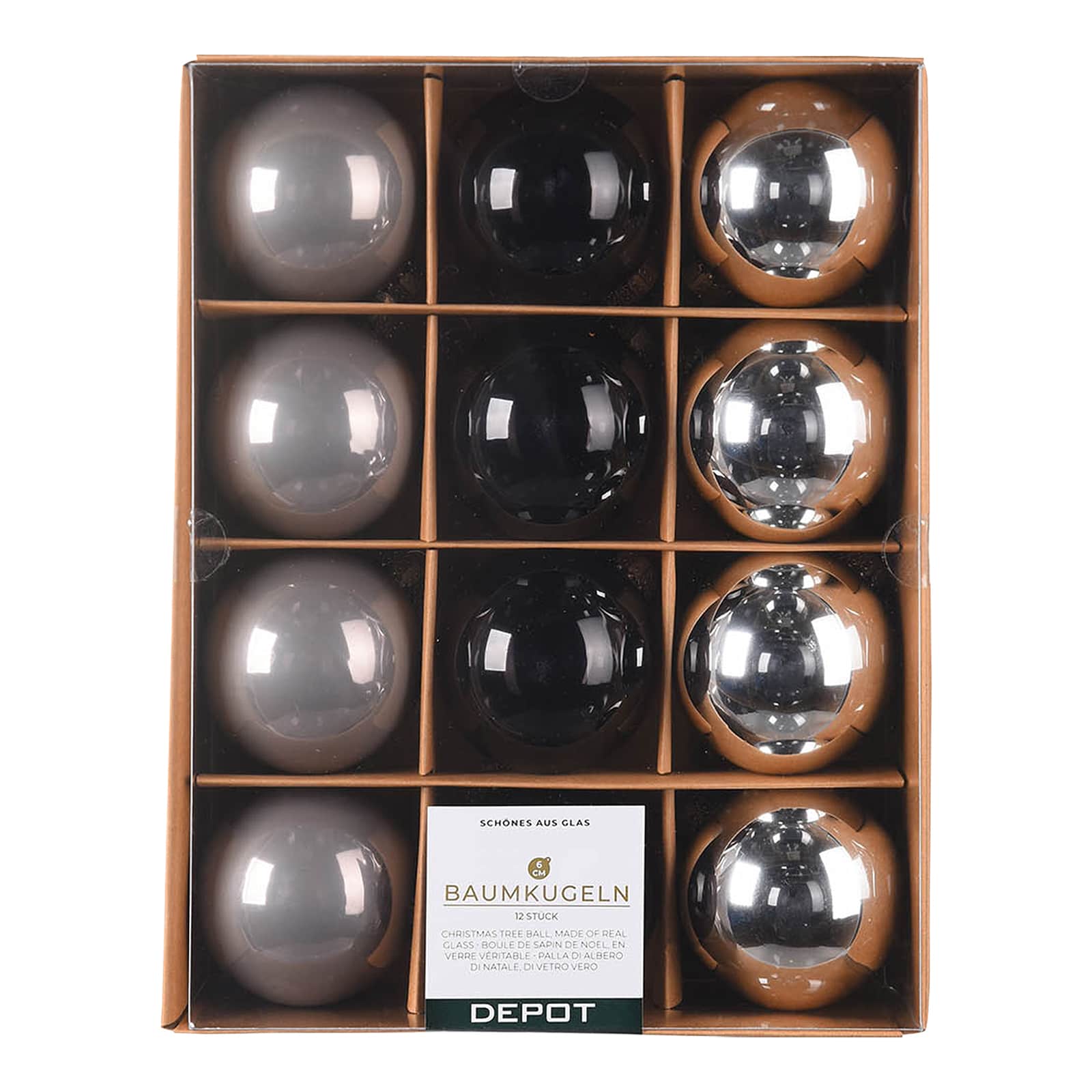 Glas-Weihnachtskugel-Set