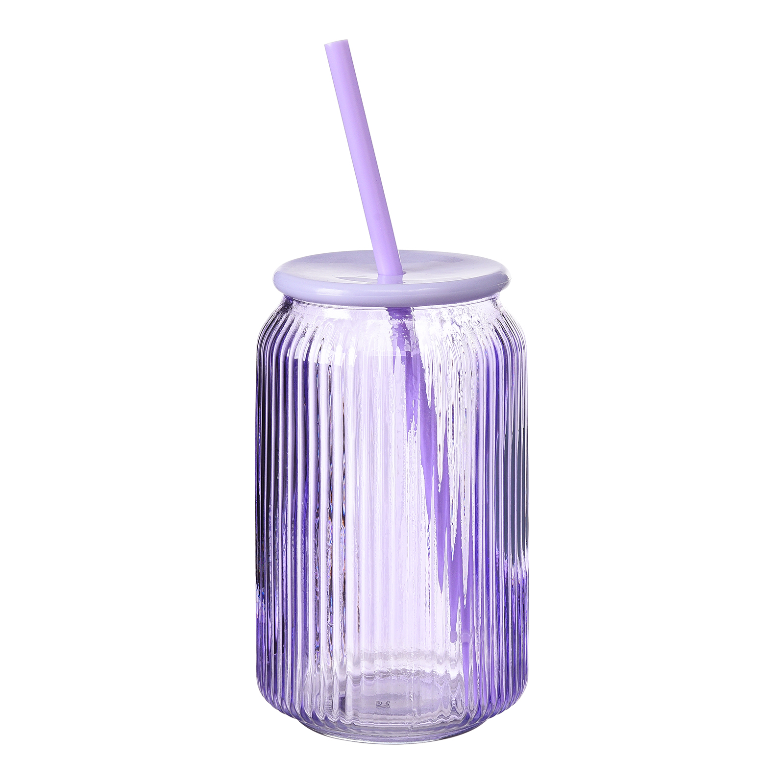 Trinkgefäß Rill mit Trinkhalm