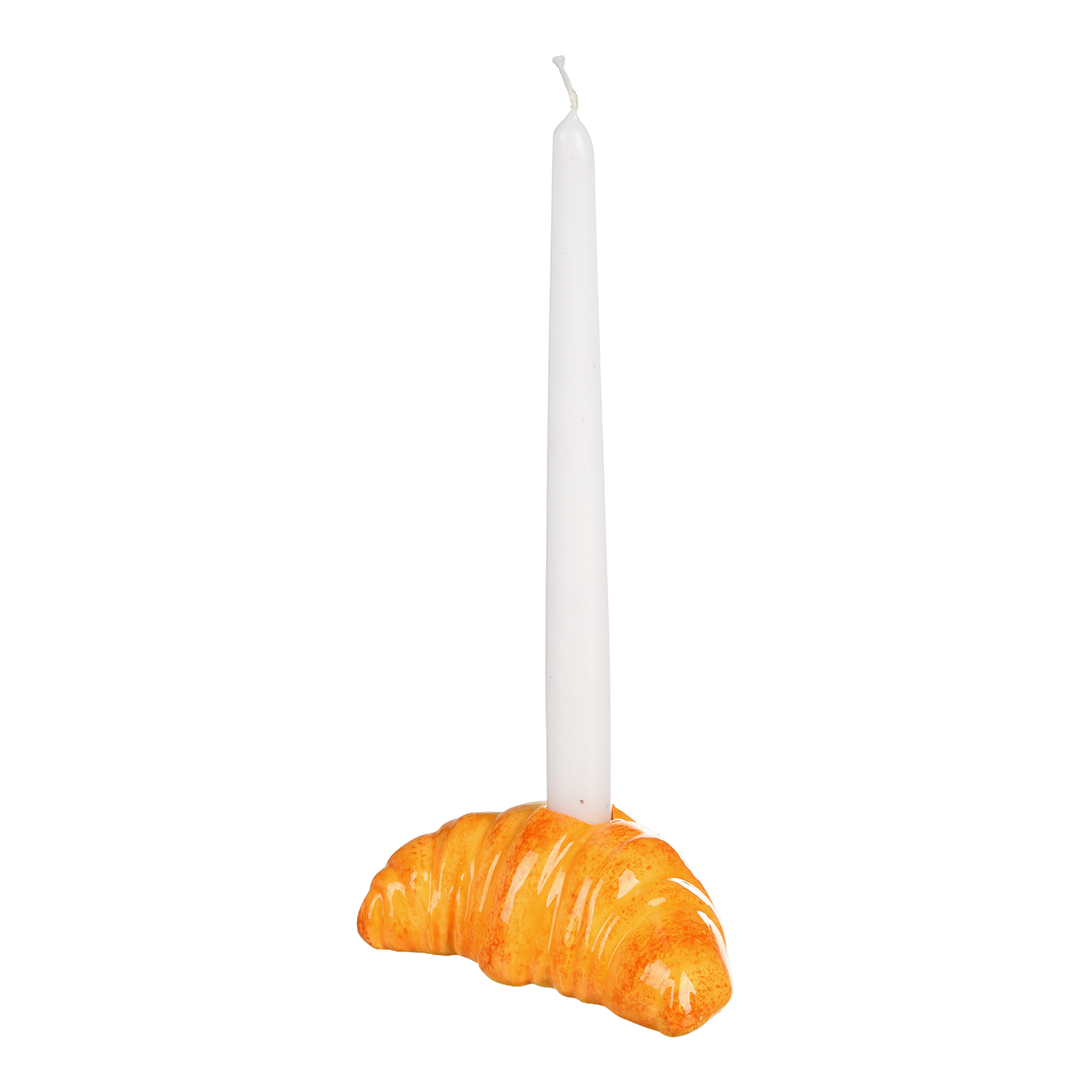 Vase Croissant mit Stabkerzenhalter