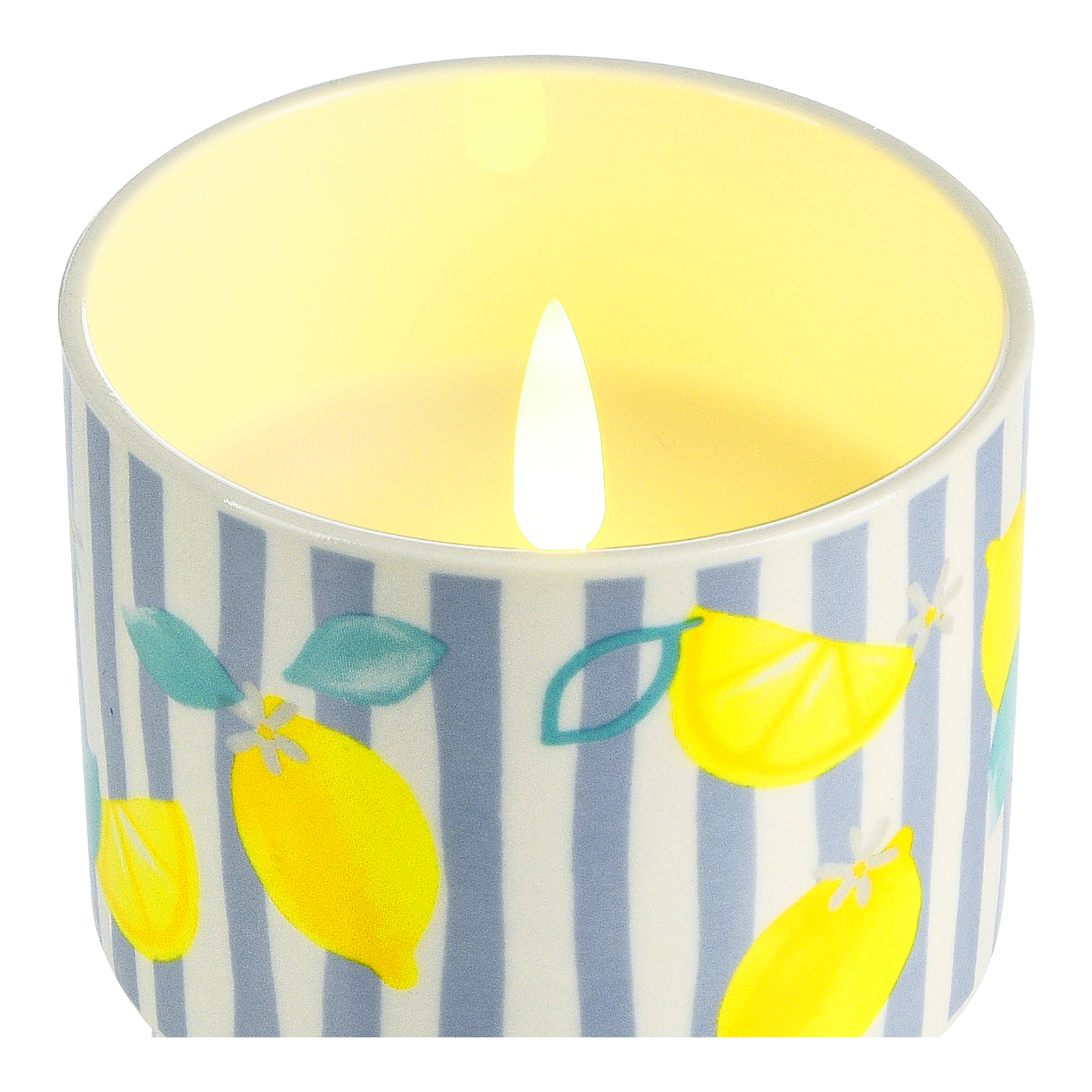 LED-Echtwachskerze Zitronen