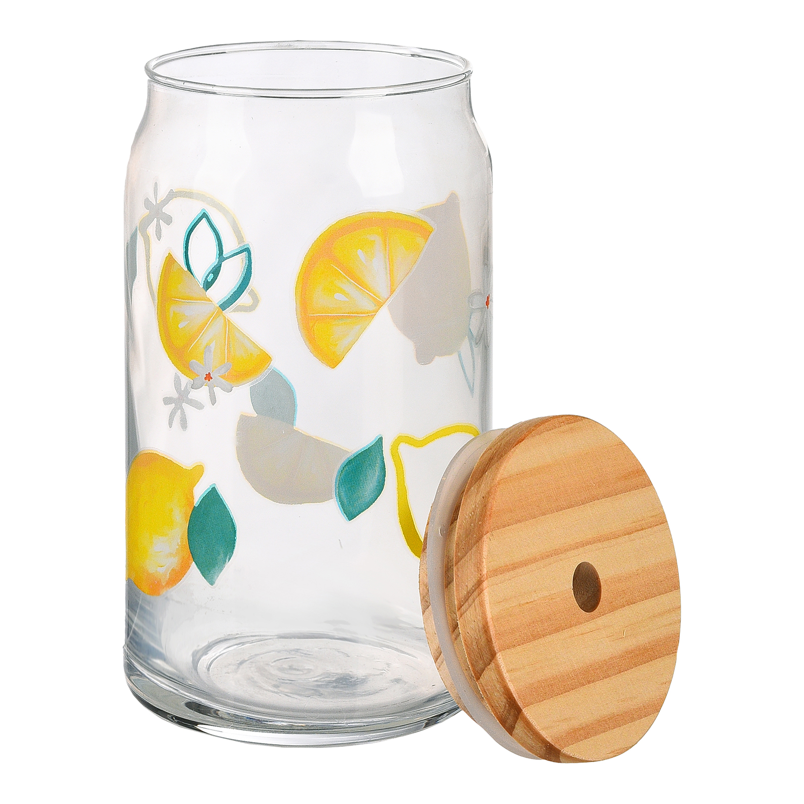 Wasserglas Citron mit Deckel