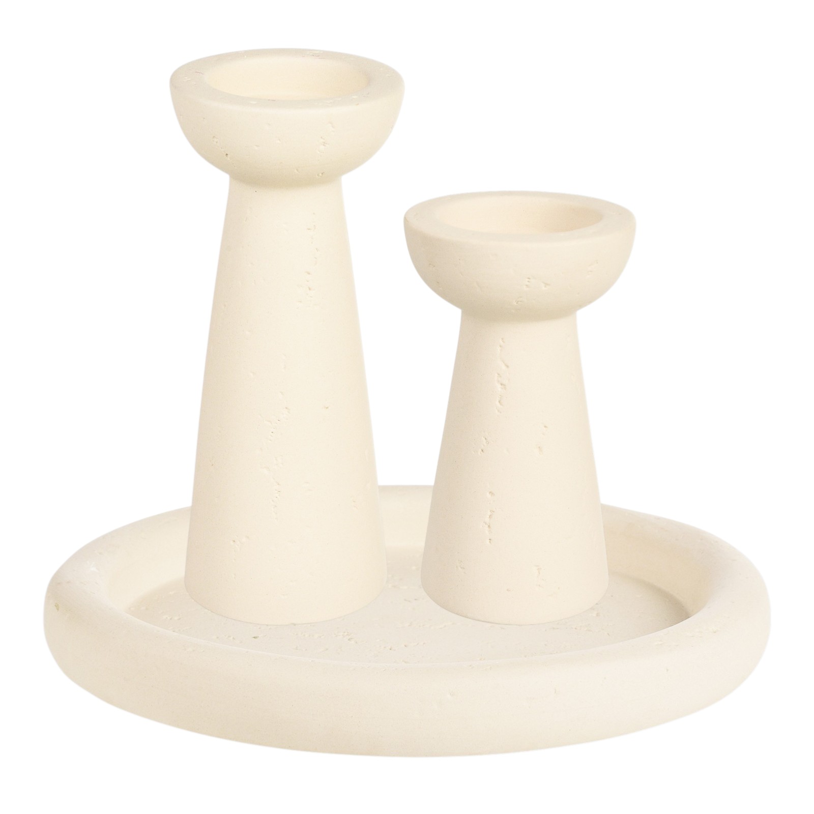 Stabkerzenhalter-Set mit Deko-Tablett