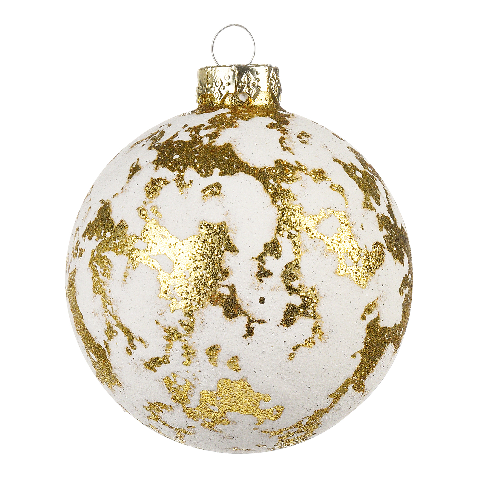 Glas-Deko-Anhänger Gold-Marmor