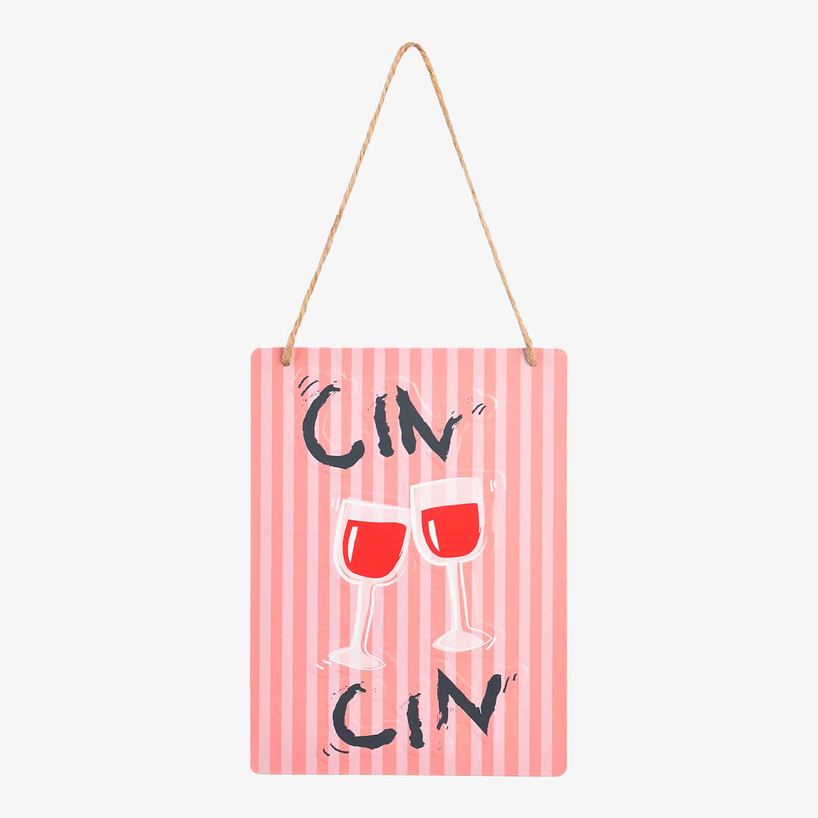 Wand-Blechschild Cin Cin