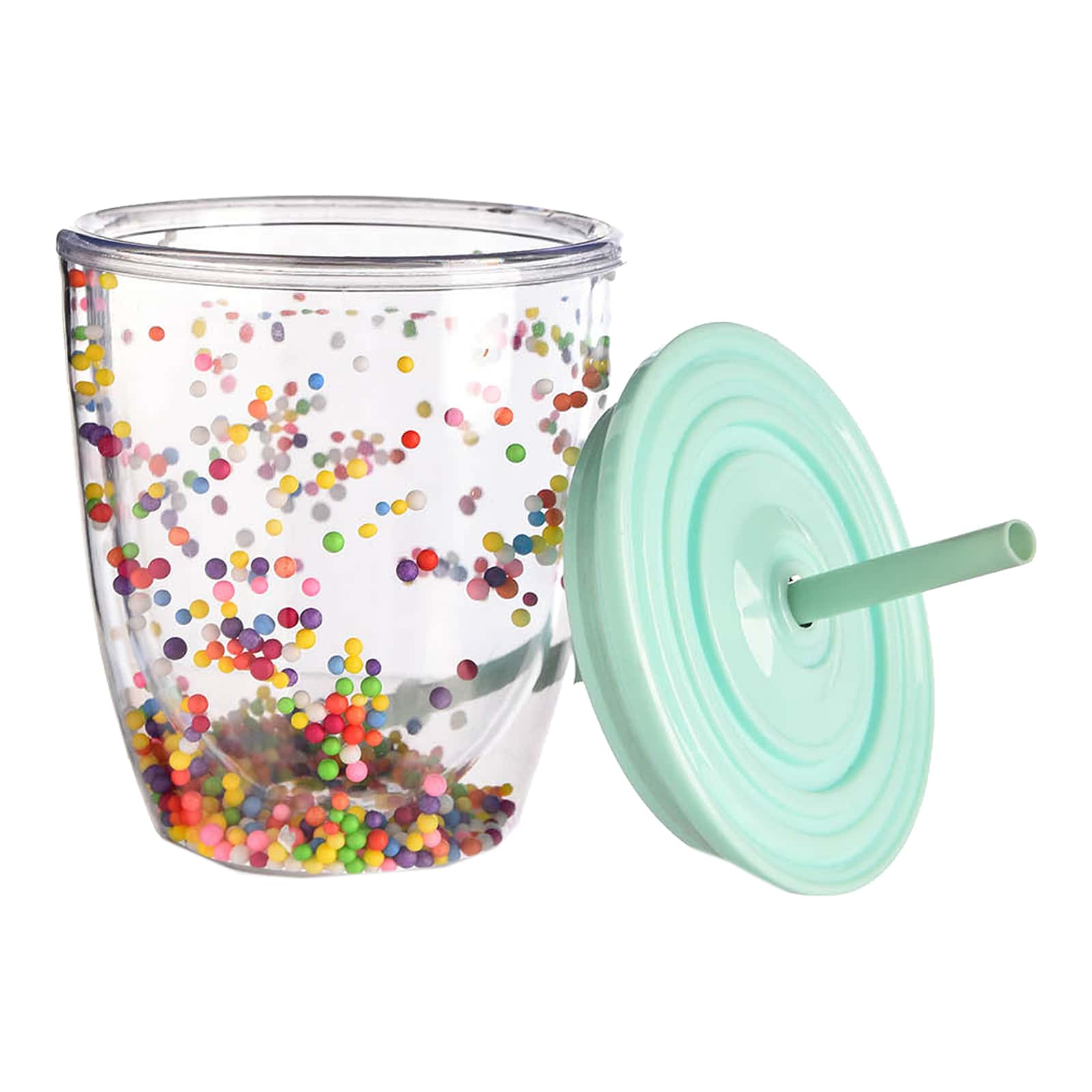 Trinkbecher Pearls mit Trinkhalm