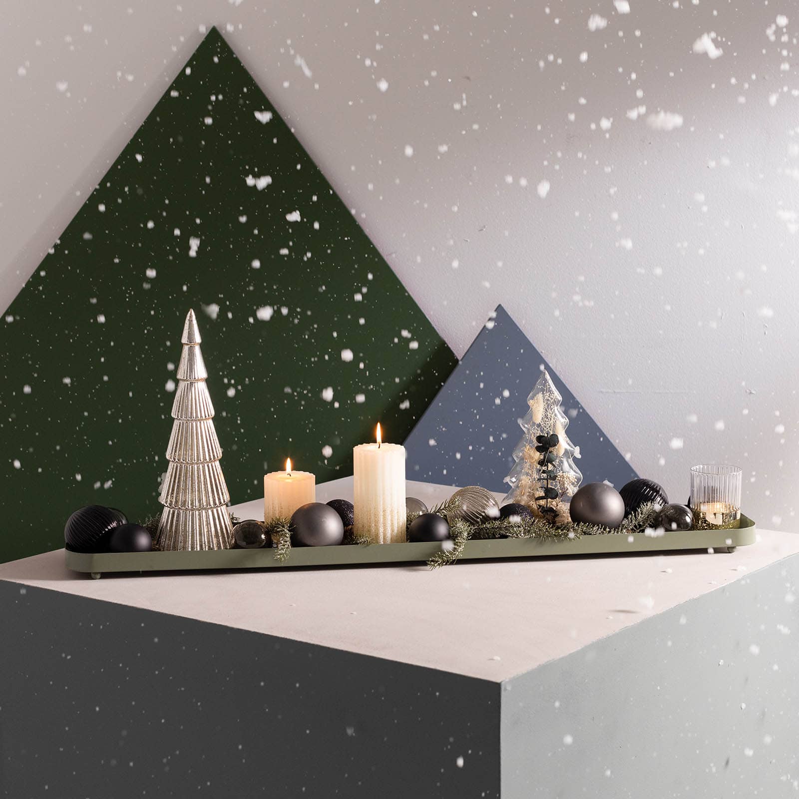 Glas-Weihnachtskugel-Set Rille