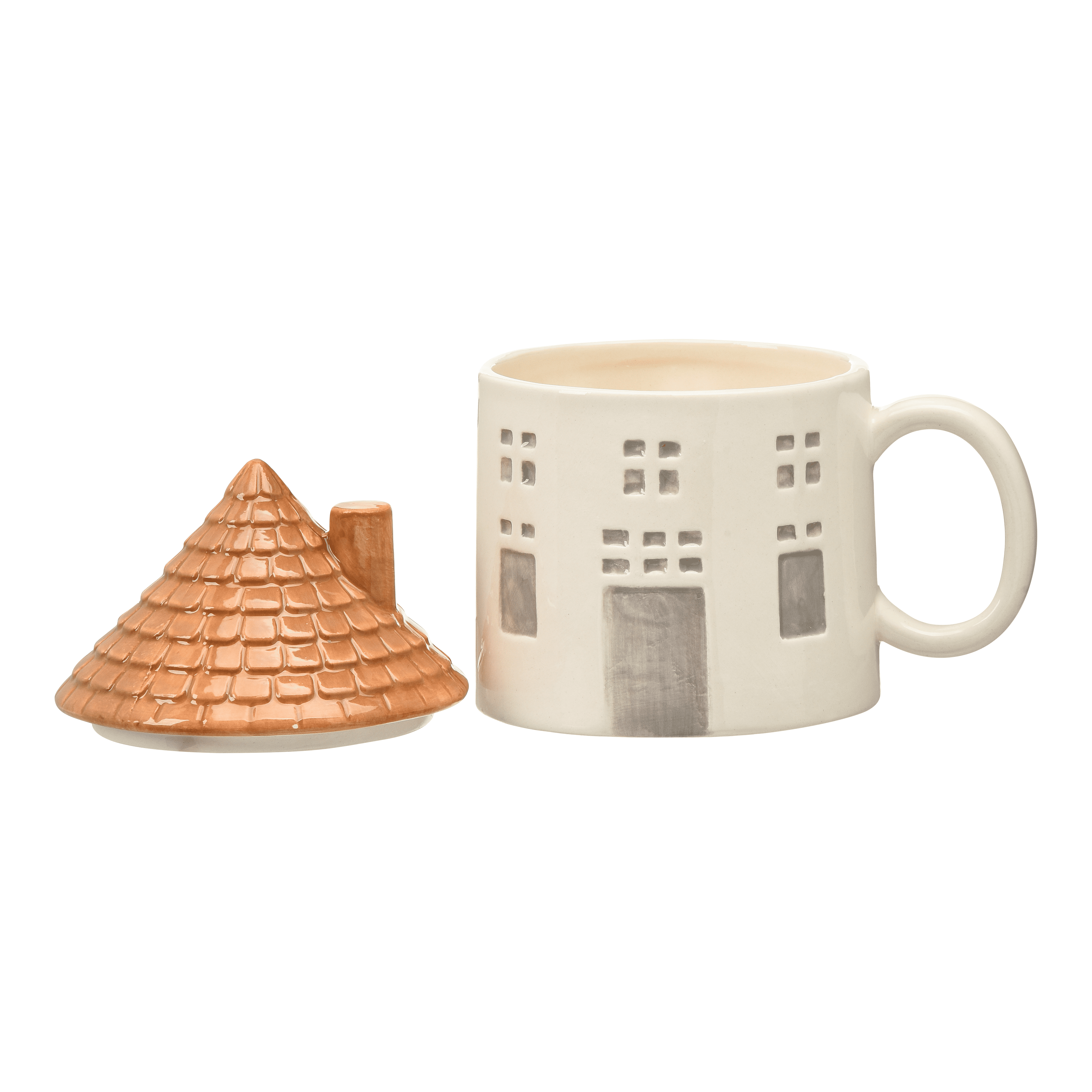 Tasse Haus mit Deckel