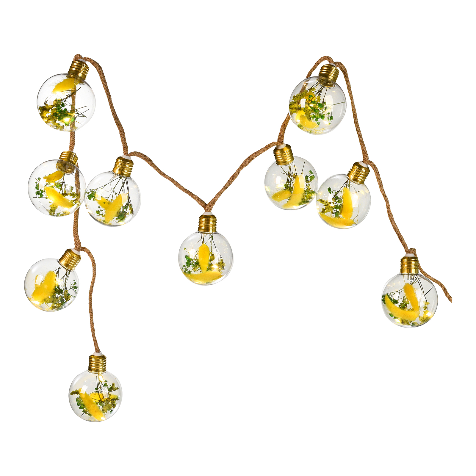 Outdoor-Lichterkette Trockenblumen