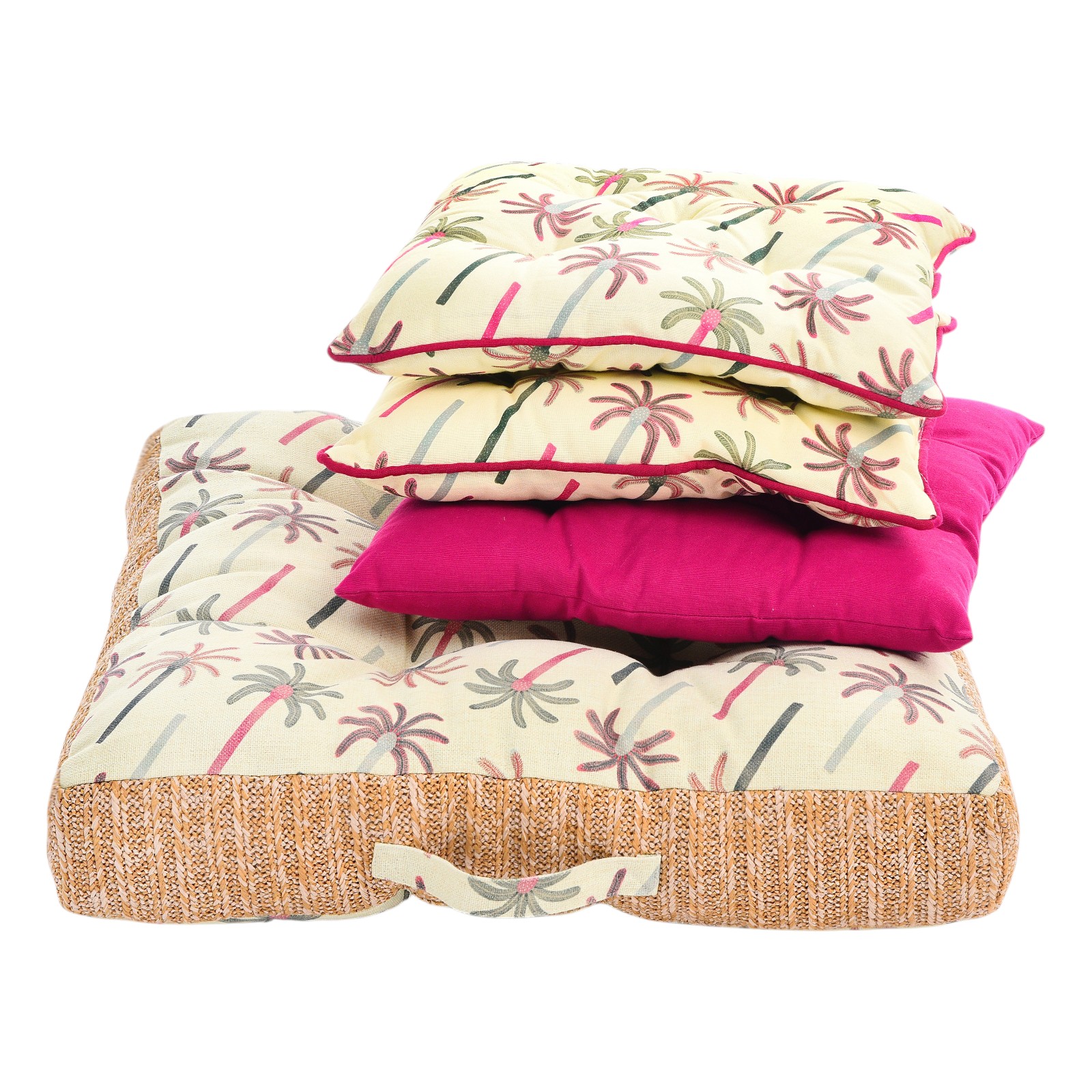 Outdoor-Sitzkissen-Set Palms & Solid