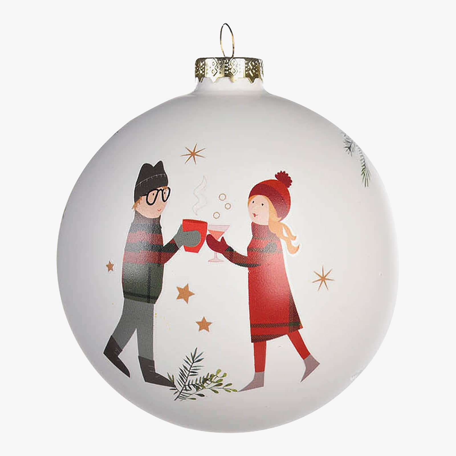 Glas-Weihnachtskugel Depotschi Familie