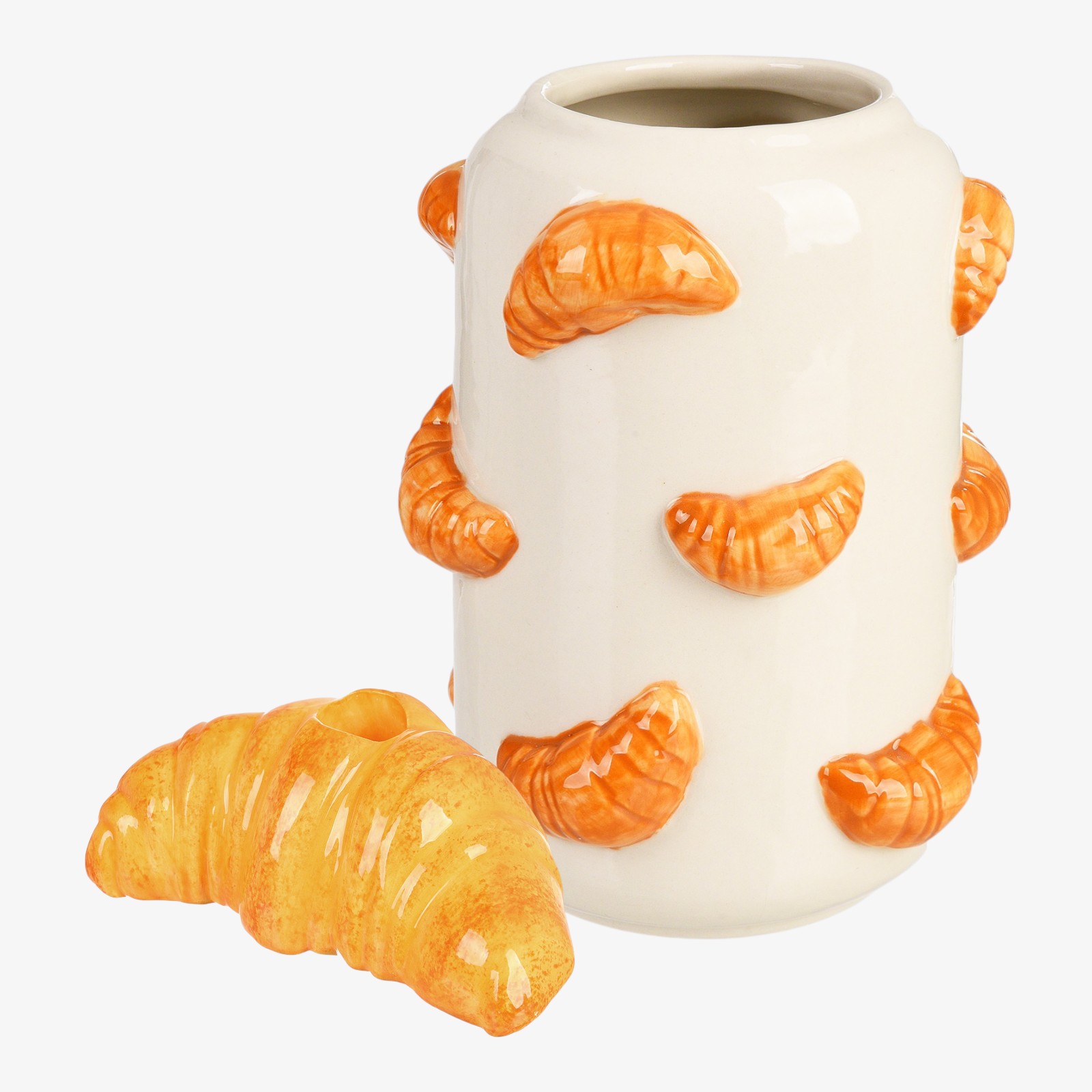 Vase Croissant mit Stabkerzenhalter