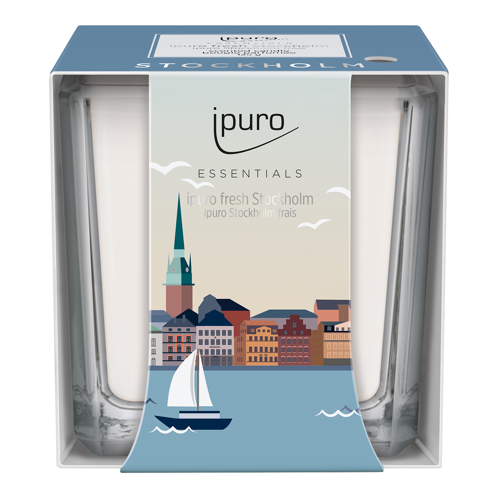 ipuro ESSENTIALS Duftkerze Fresh Stockholm