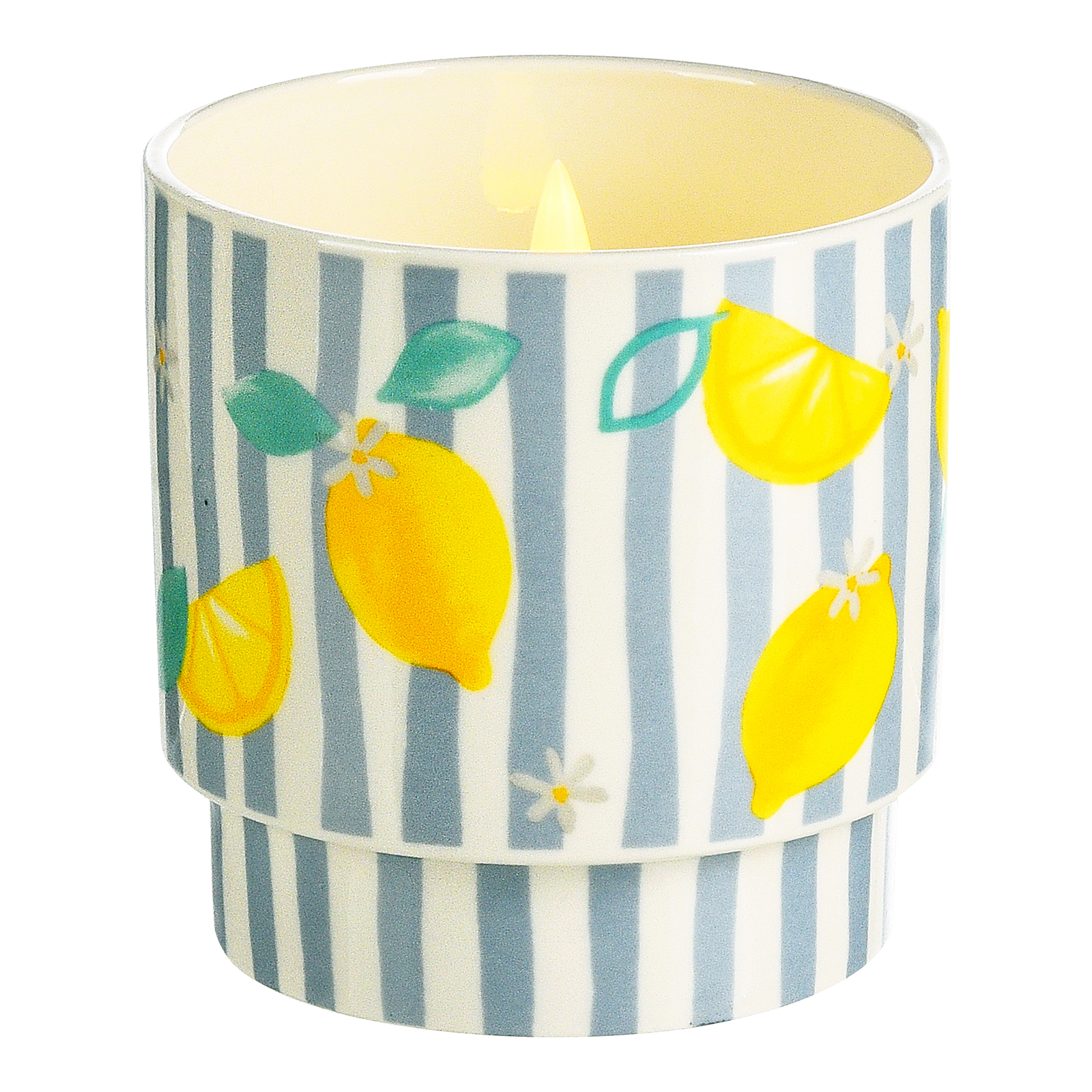 LED-Echtwachskerze Zitronen