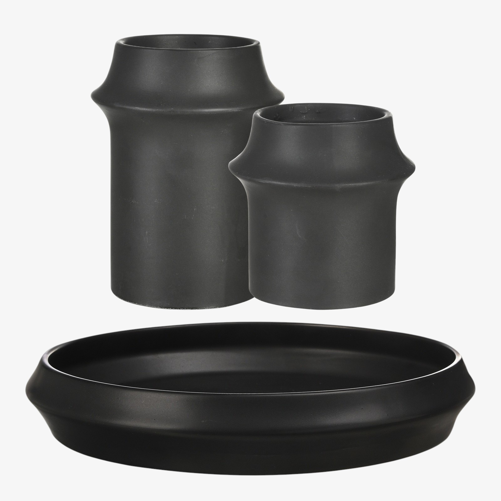 Kerzenhalter-Set Stan mit Deko-Tablett