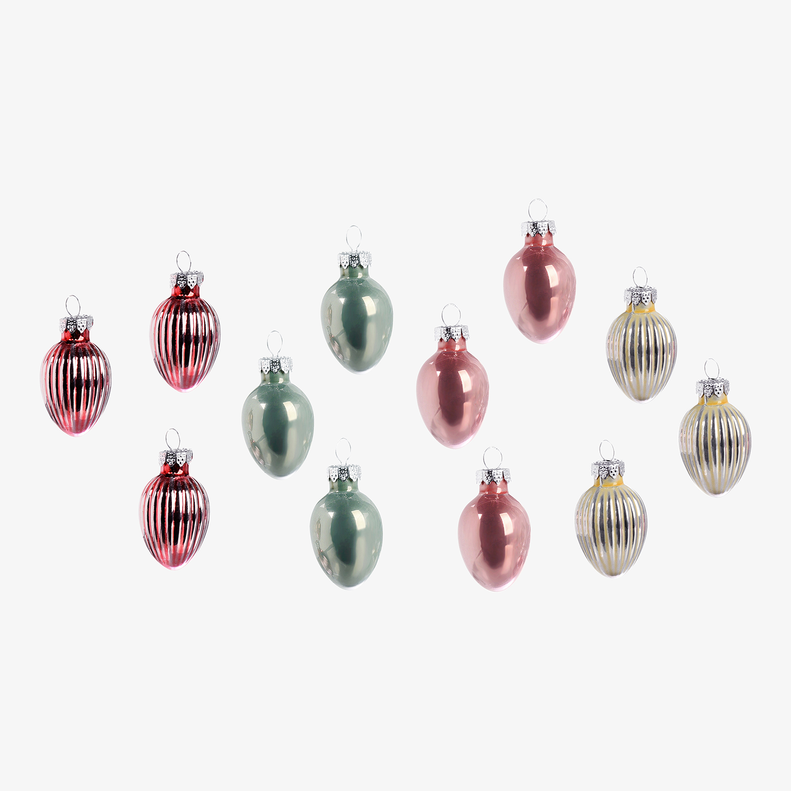 Glas-Deko-Anhänger-Set Eier