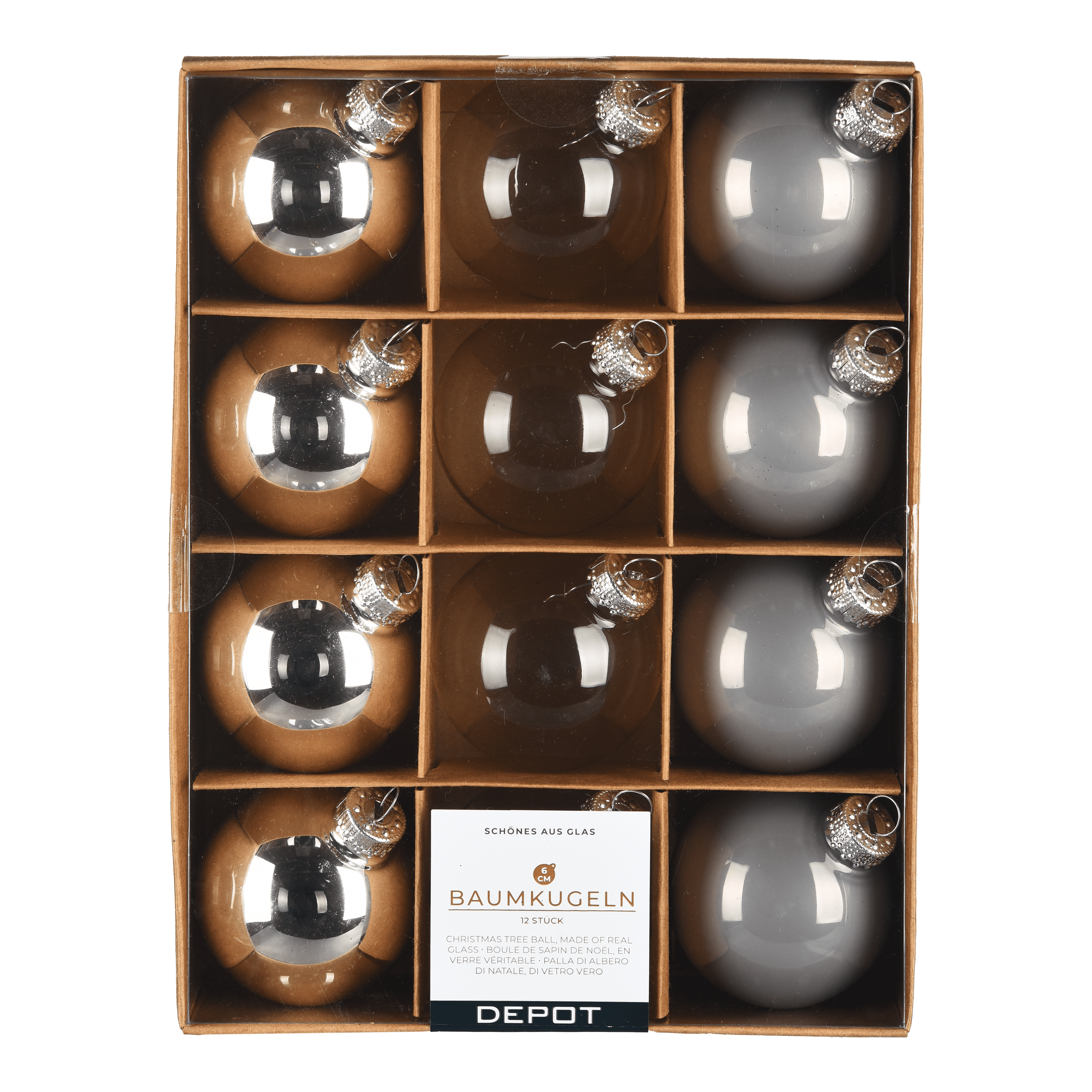 Glas-Weihnachtskugel-Set
