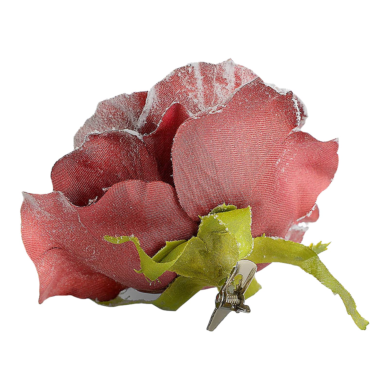 Glitzer-Kunstblume Rose auf Clip Glitzer-Kunstblume Rose auf Clip