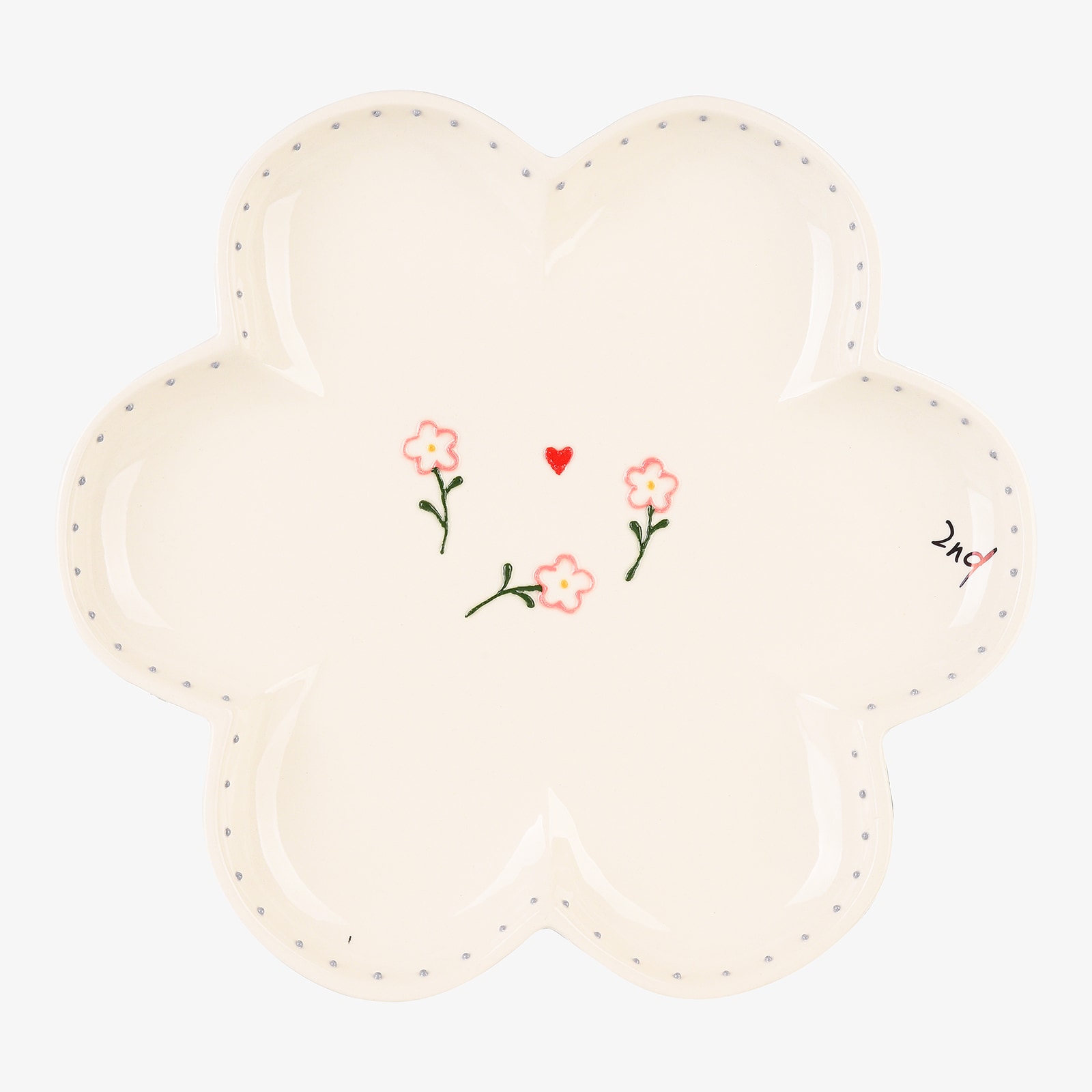 Servierplatte Blume