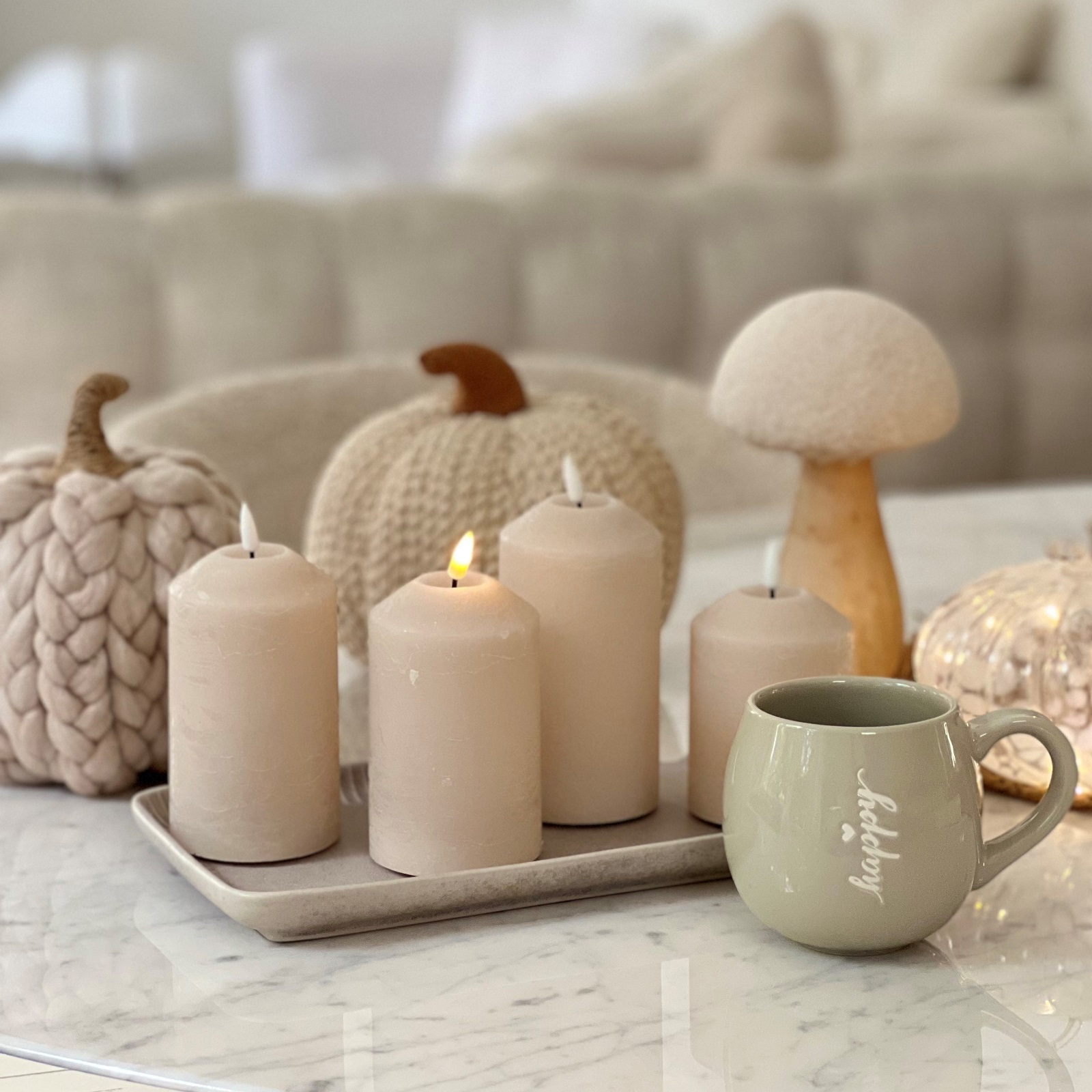 LED-Stumpenkerzen-Set