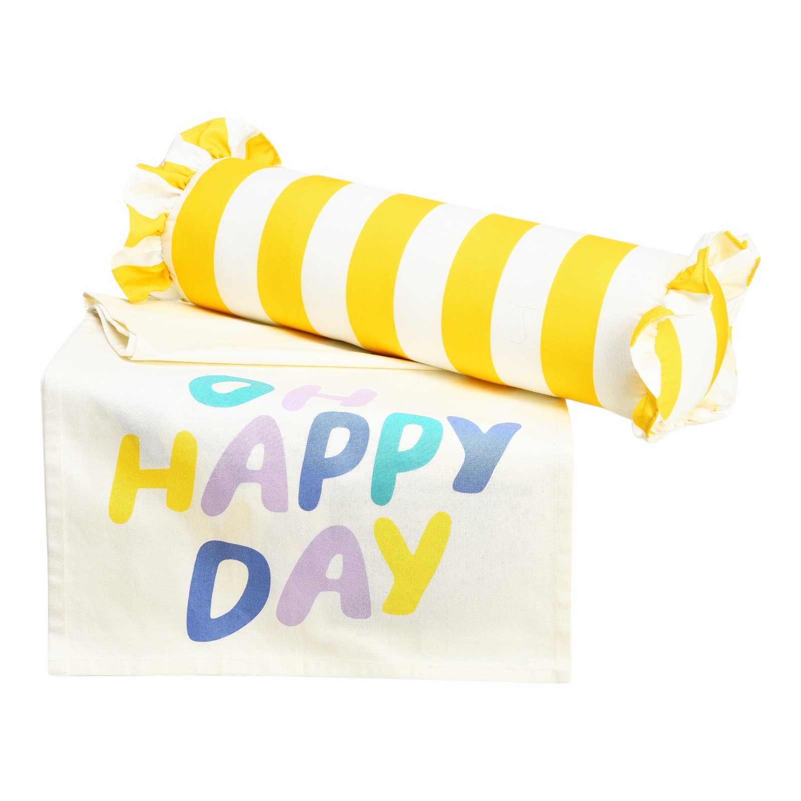 Tischläufer Oh Happy Day mit Nackenrolle