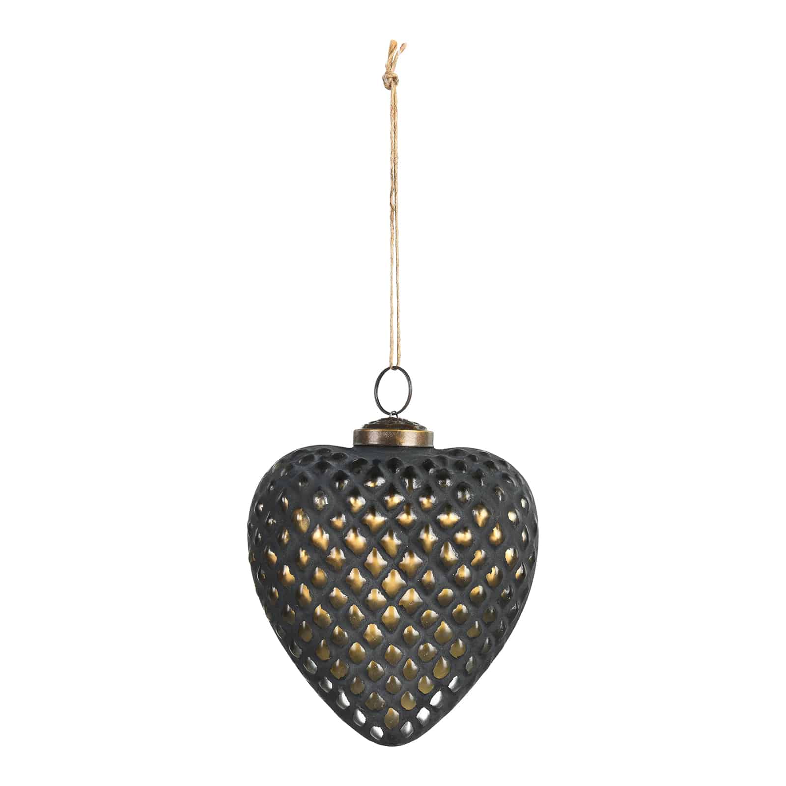 Glas-Baumschmuck Relief Heart