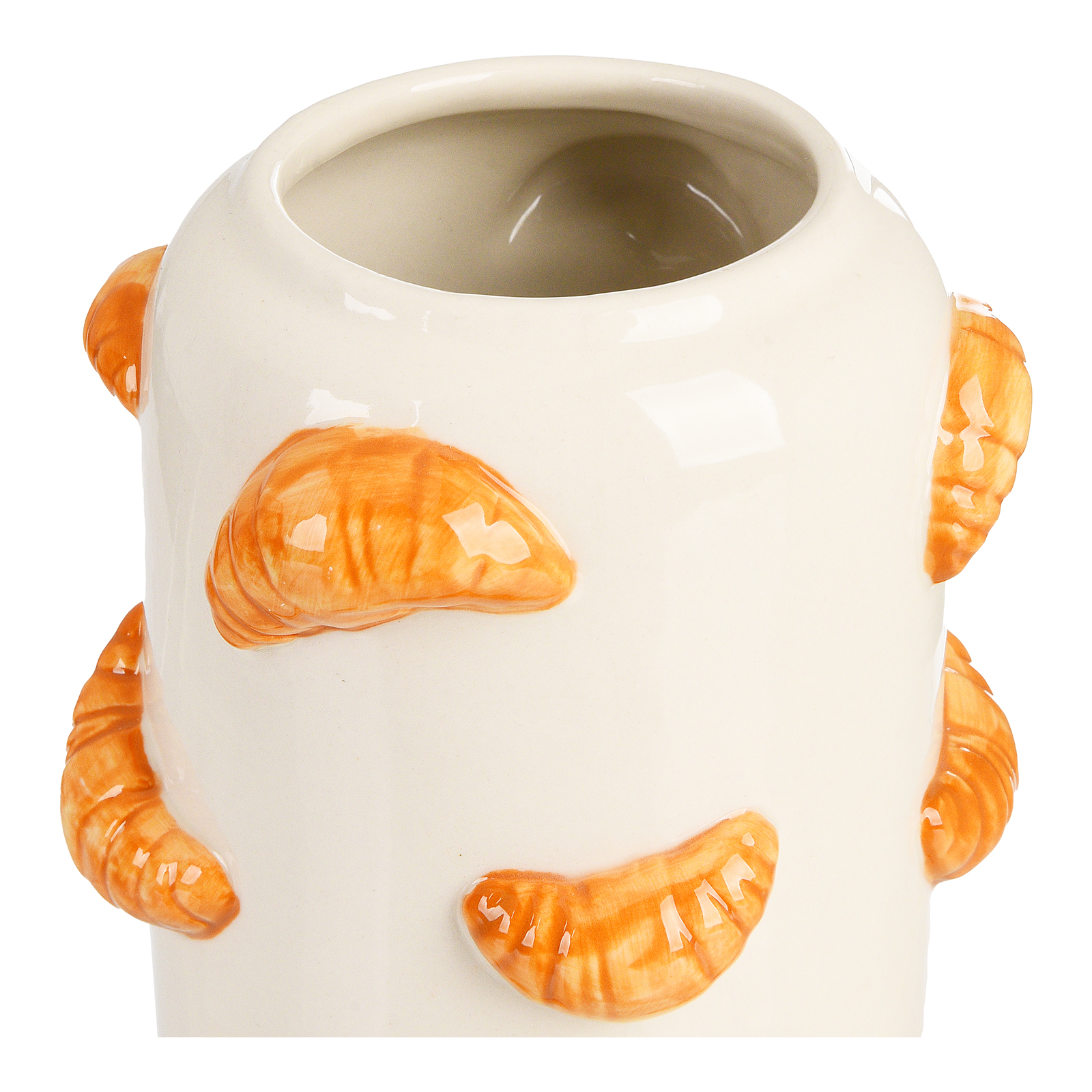 Vase Croissant mit Stabkerzenhalter