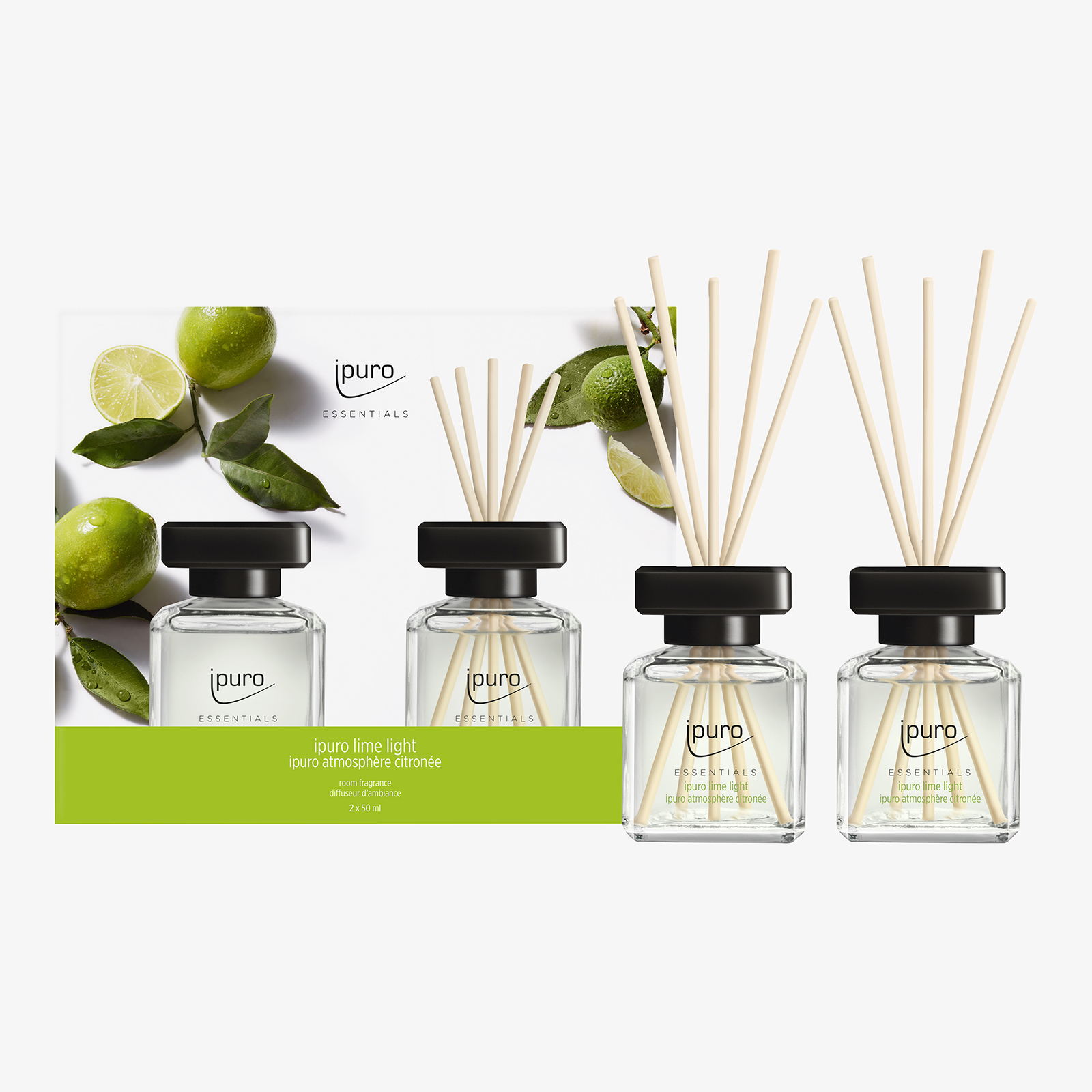 ipuro ESSENTIALS Raumduft-Set Lime Light