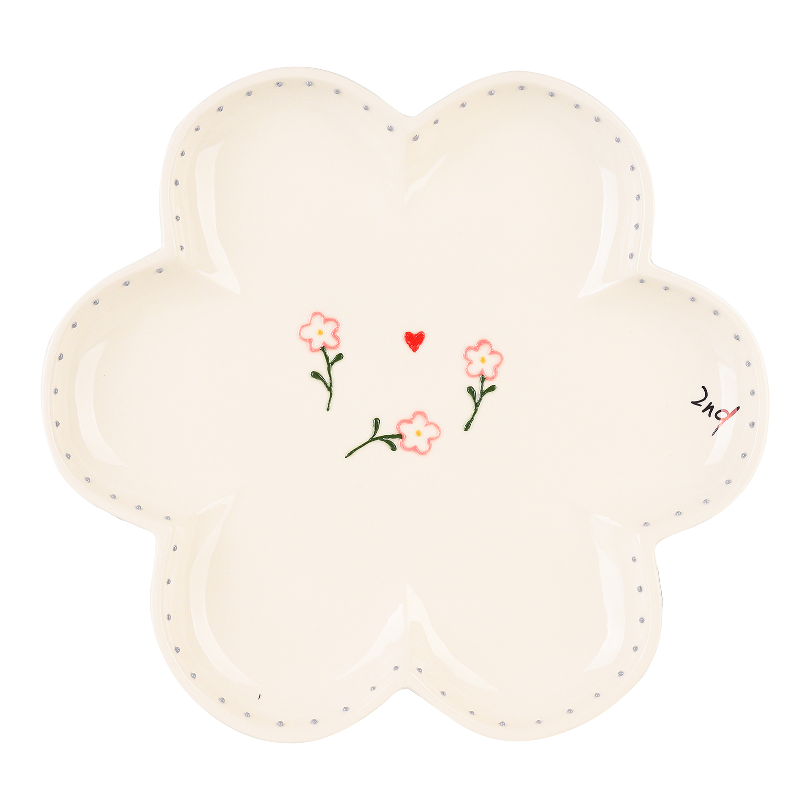 Servierplatte Blume