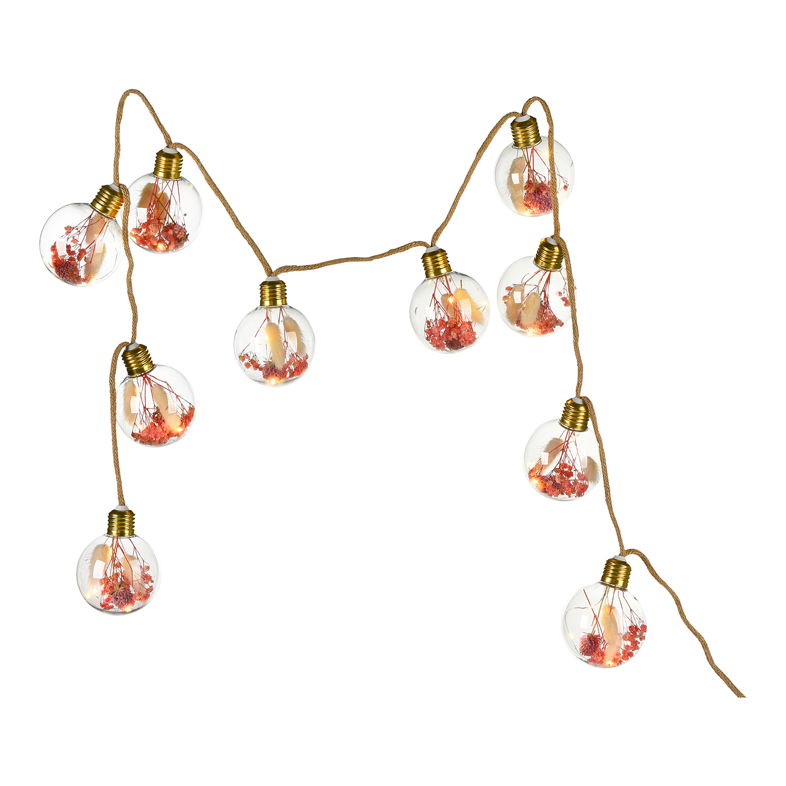 Outdoor-Lichterkette Trockenblumen