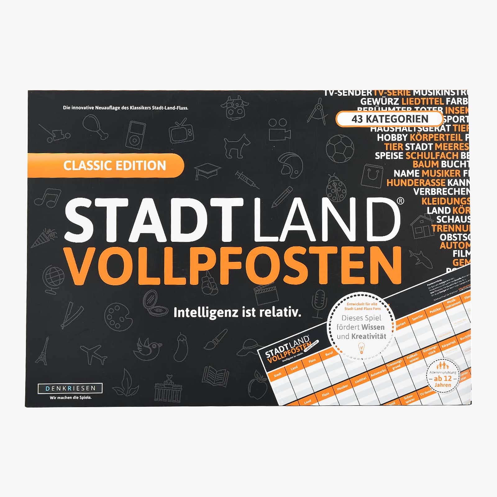 XXL-Spielblock Stadt, Land, Vollpfosten Classic Edition