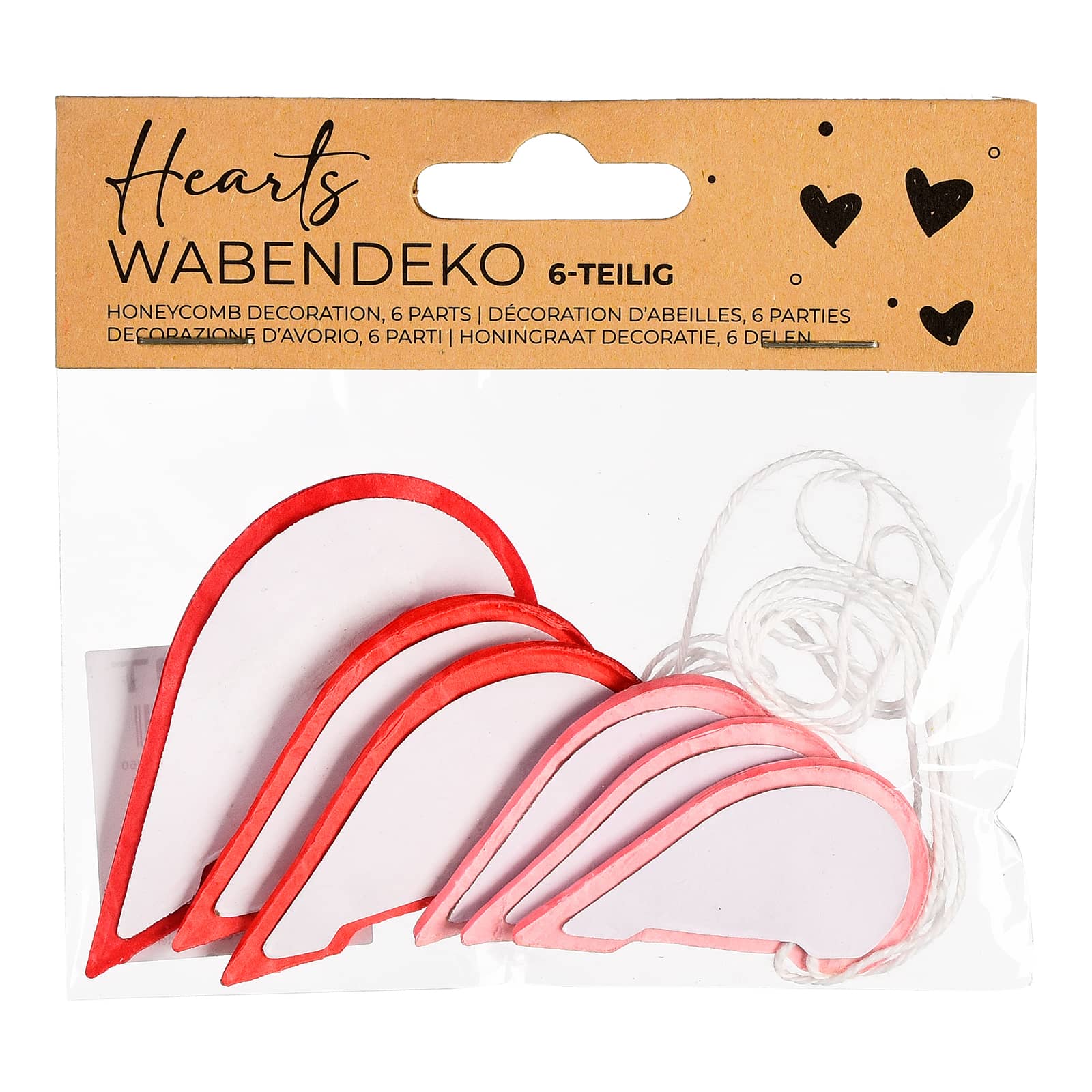 Wabendeko-Set Hearts