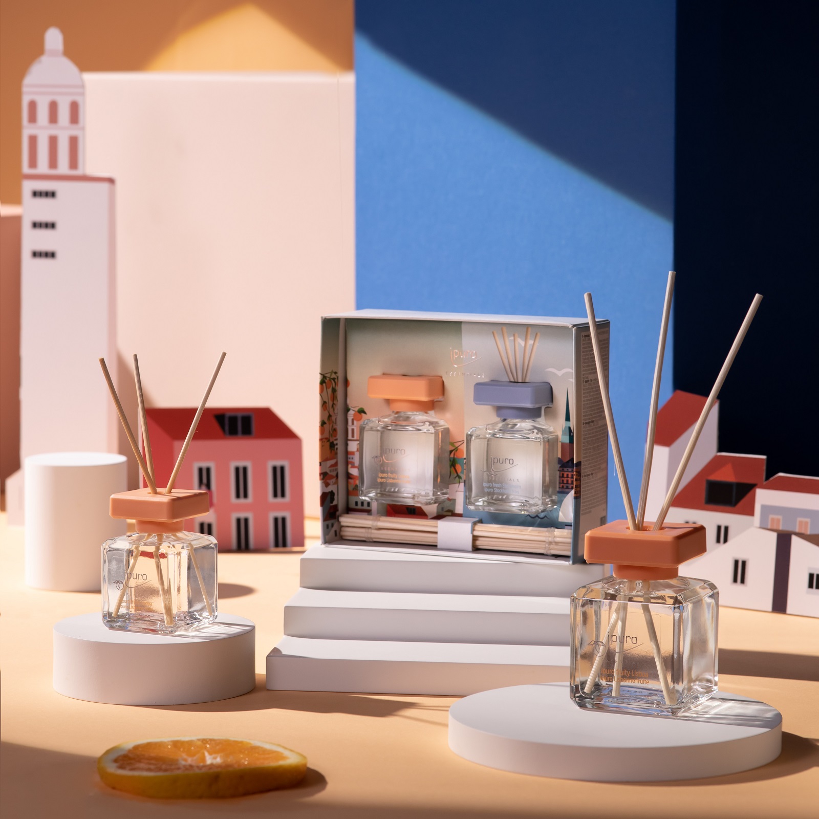 ipuro ESSENTIALS Raumduft-Set Fresh Stockholm & Fruity Lisboa