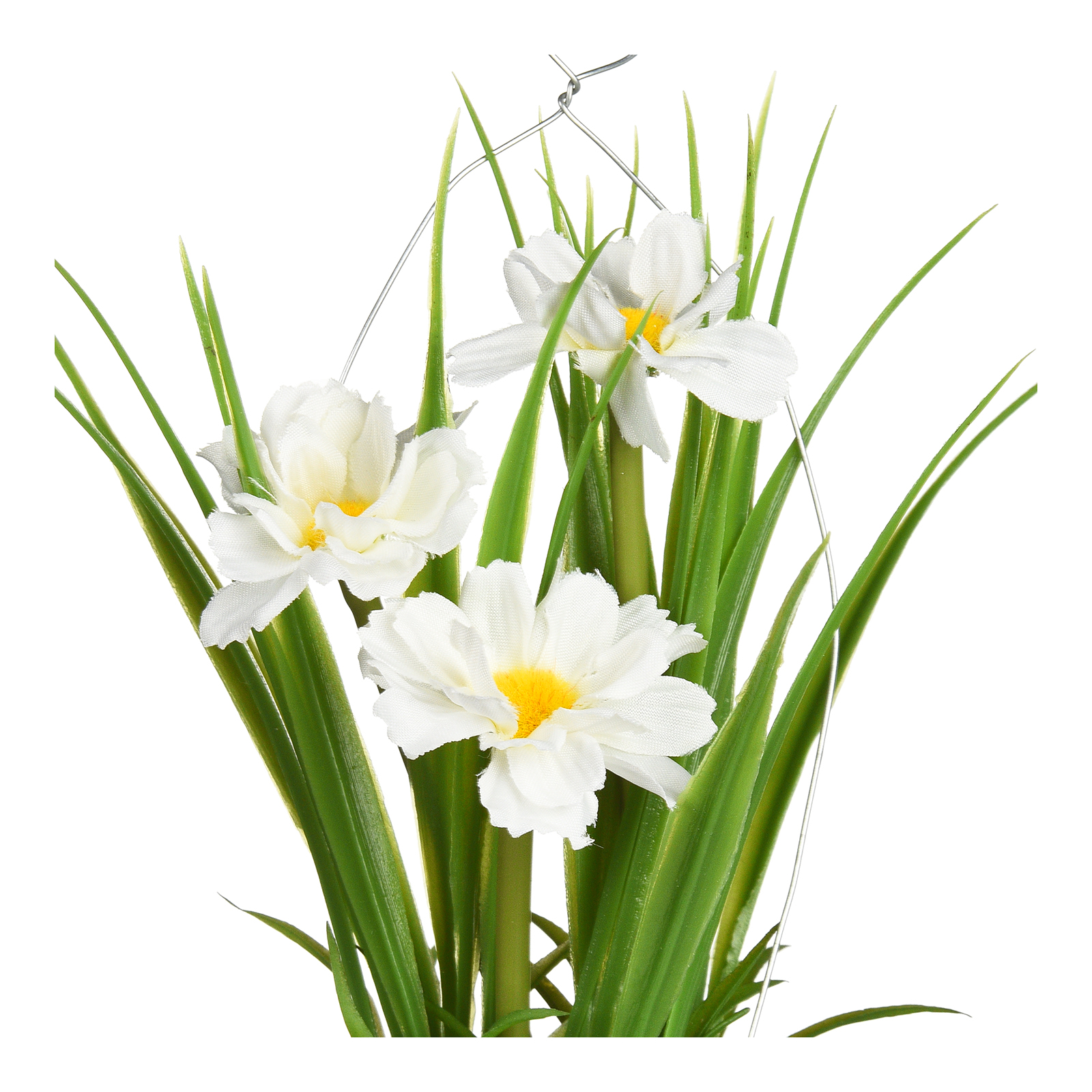 Kunstblume Gänseblümchen im Zinktopf