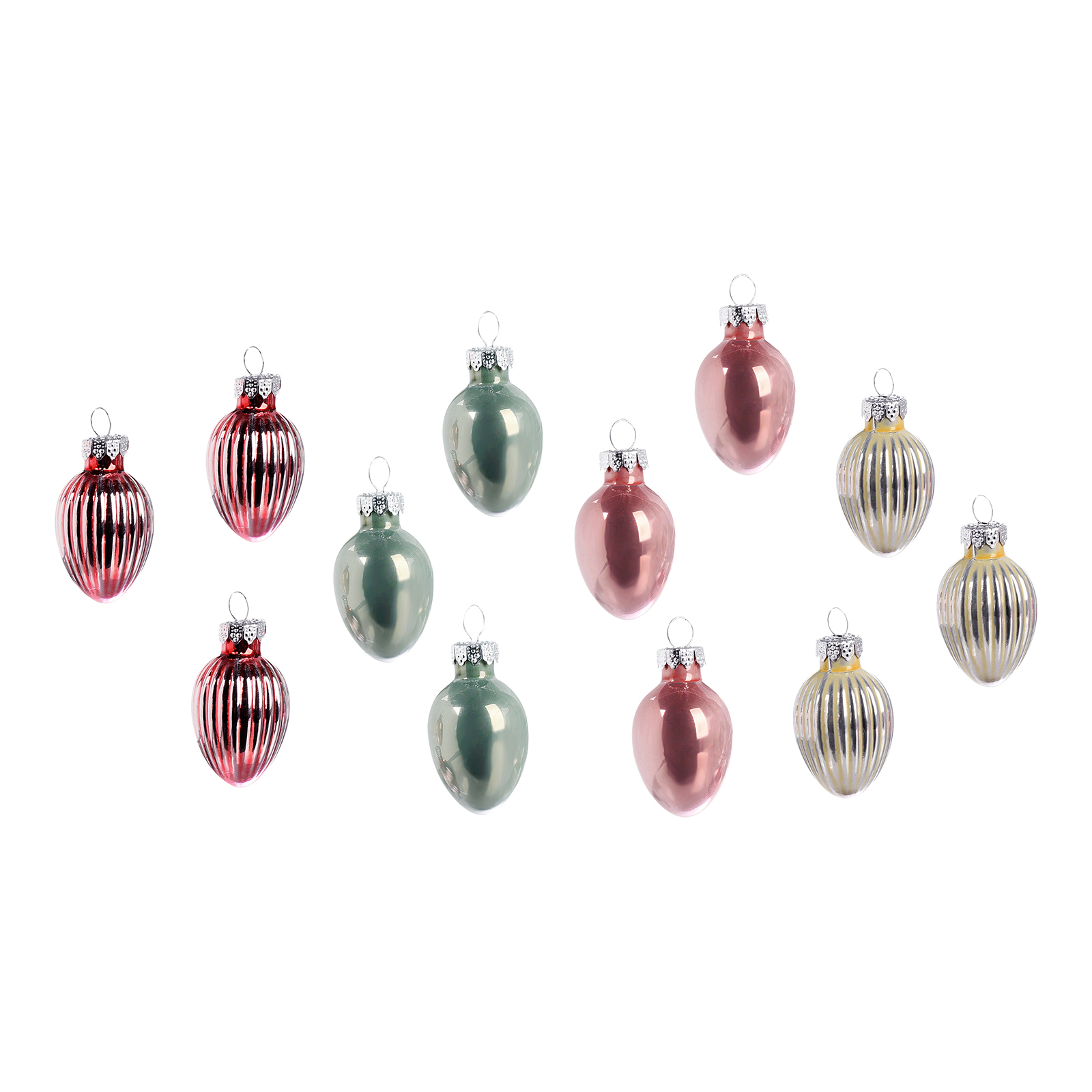 Glas-Deko-Anhänger-Set Eier