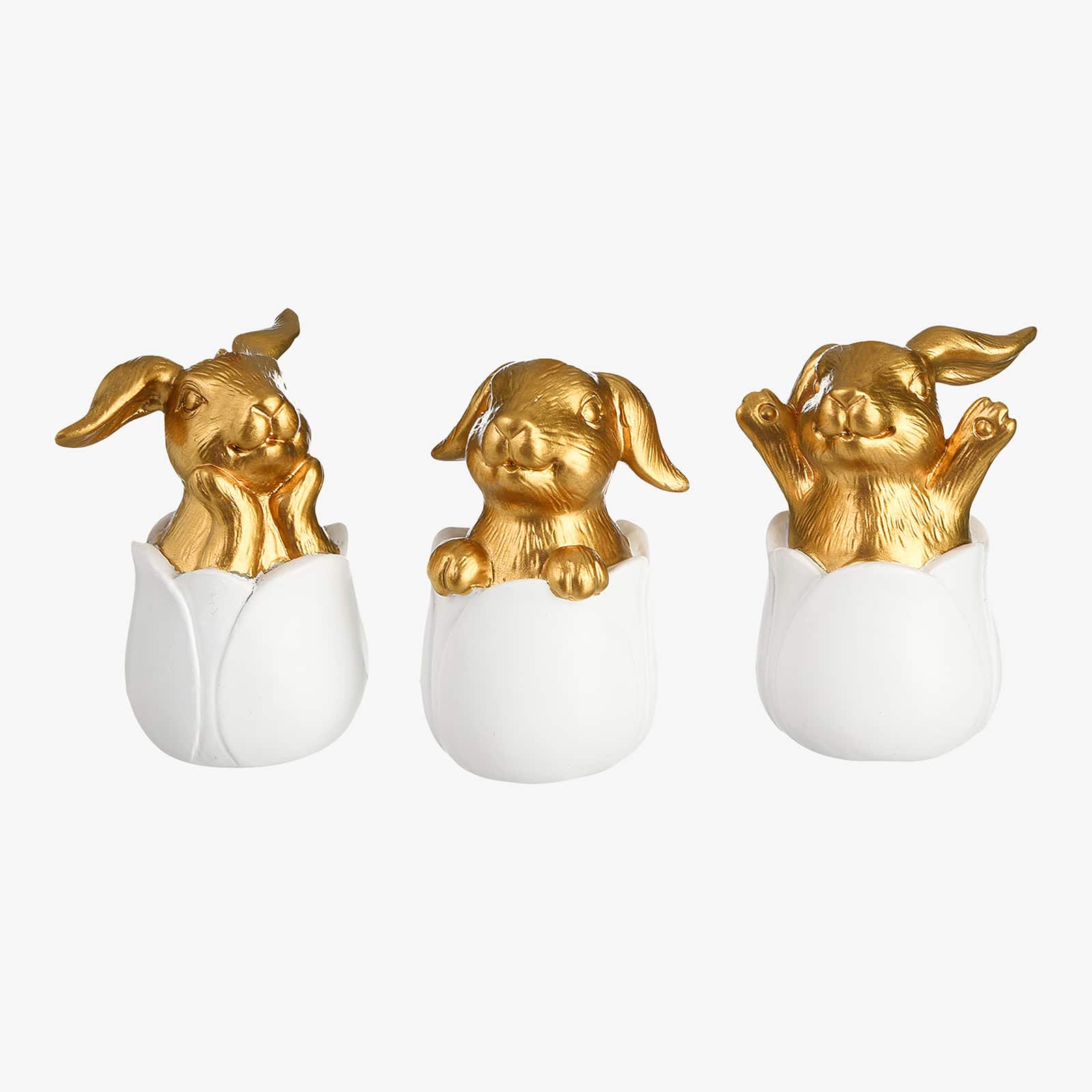 Deko-Figuren-Set Hase in  Blume 