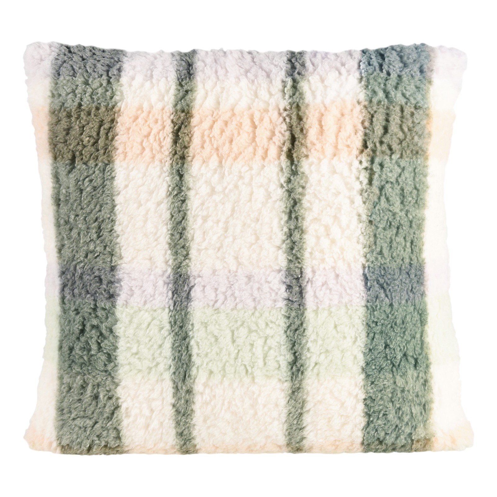 Teddy-Kissenhülle Karo mit Decke