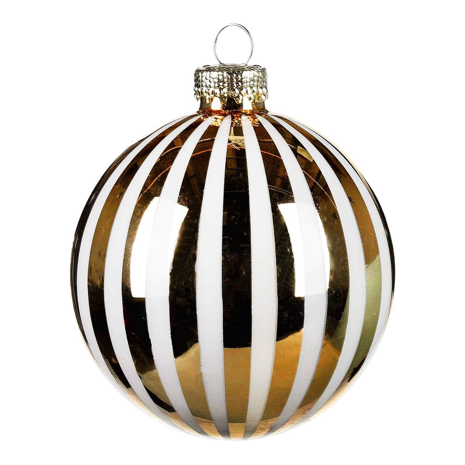 Glas-Weihnachtskugel Glanced Rill